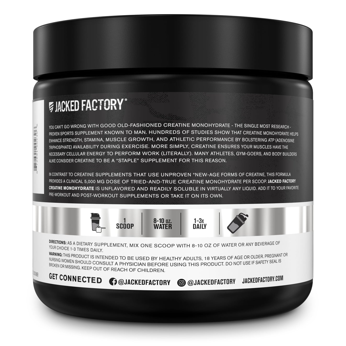 Jacked Factory Creatine Monohydrate Powder 30 Servings