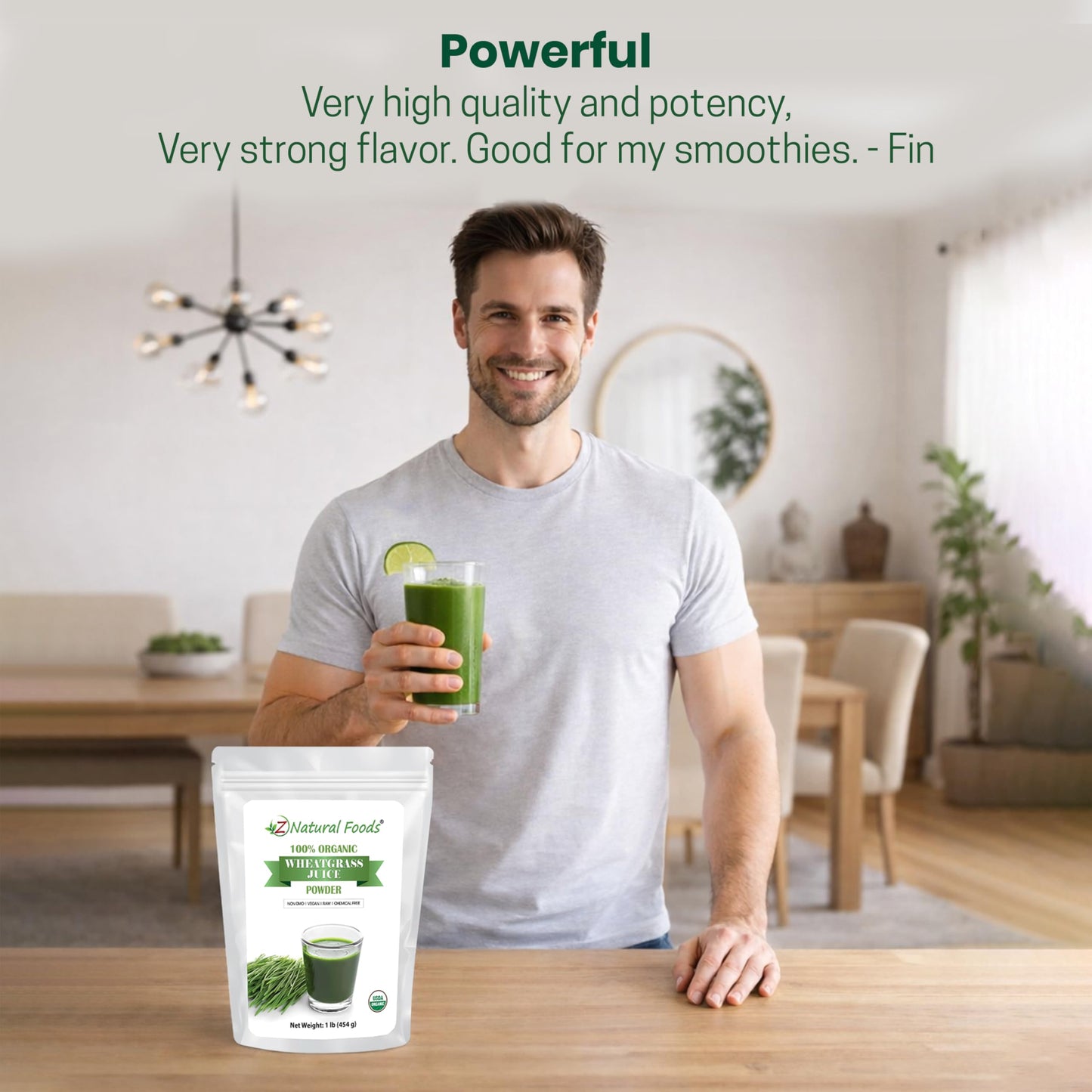 Z Natural Foods Organic Wheat Grass Juice Powder 16 oz