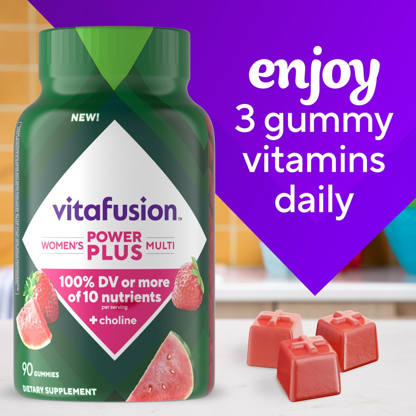 Vitafusion Power Plus Women’s Multivitamin Gummies, 90 Count