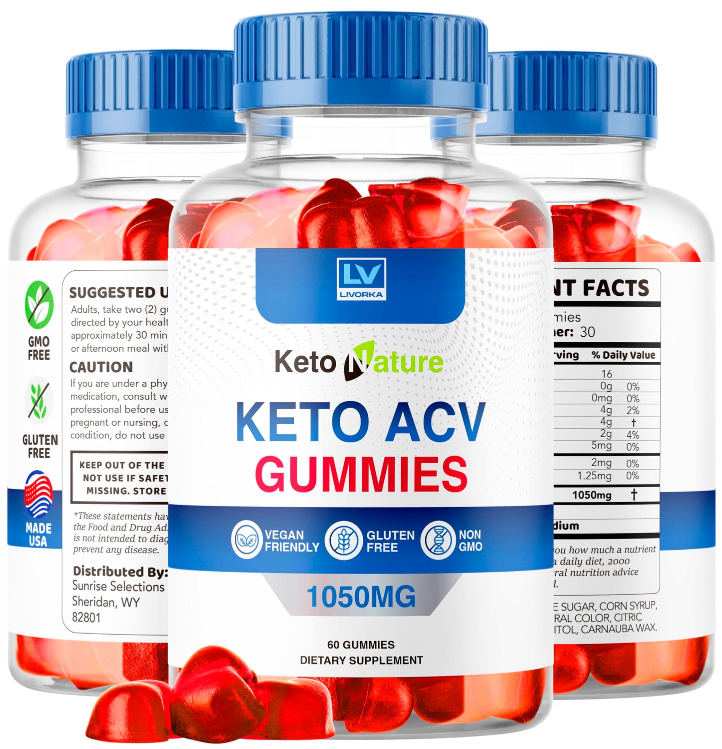 LIVORKA Keto Nature ACV Gummies 180 Count