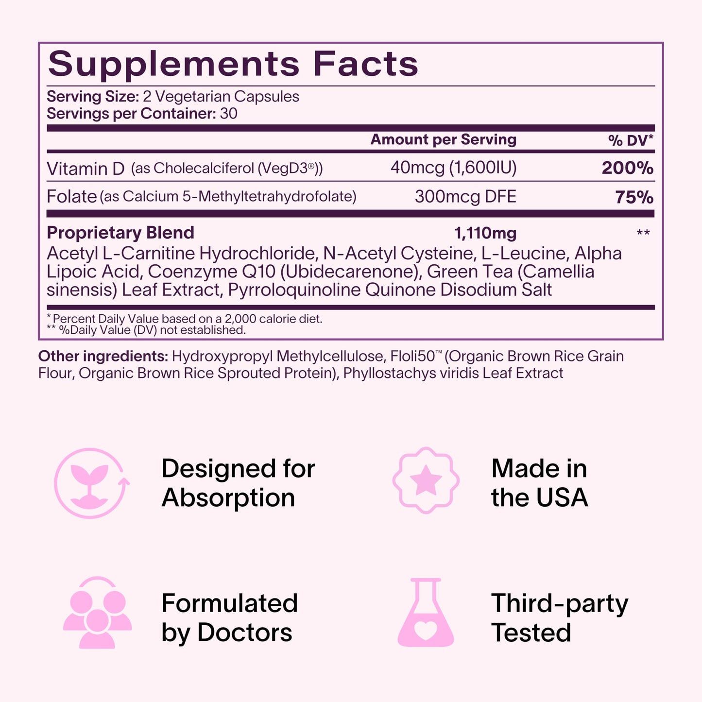 Ladywell Fertility + Egg Health Capsule, 60 Count