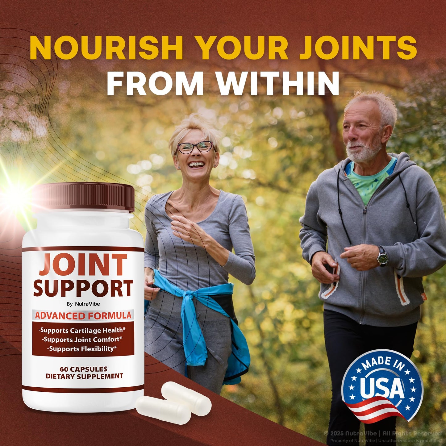 NutraVibe Joint Support Capsules 120 Capsules