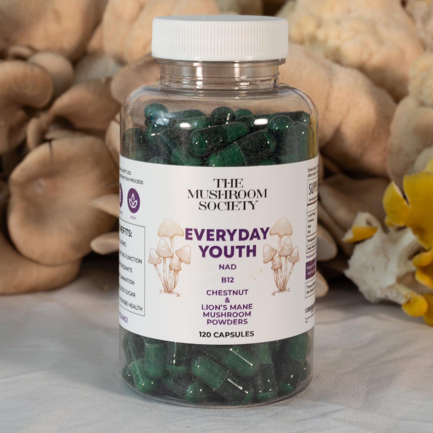 The Mushroom Society Everyday Youth Vegan Capsules 120 Capsules