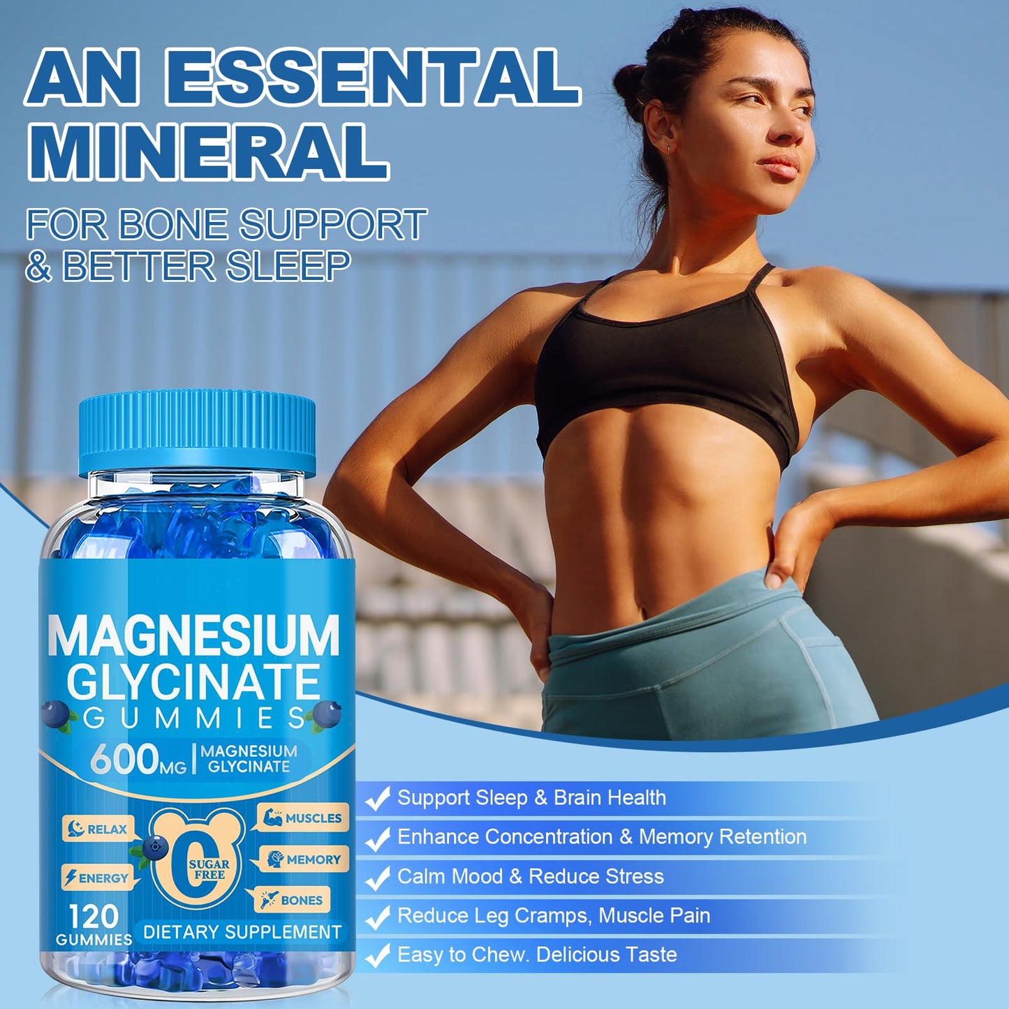 Cytona Magnesium Glycinate Gummies 600mg, 240 Gummies
