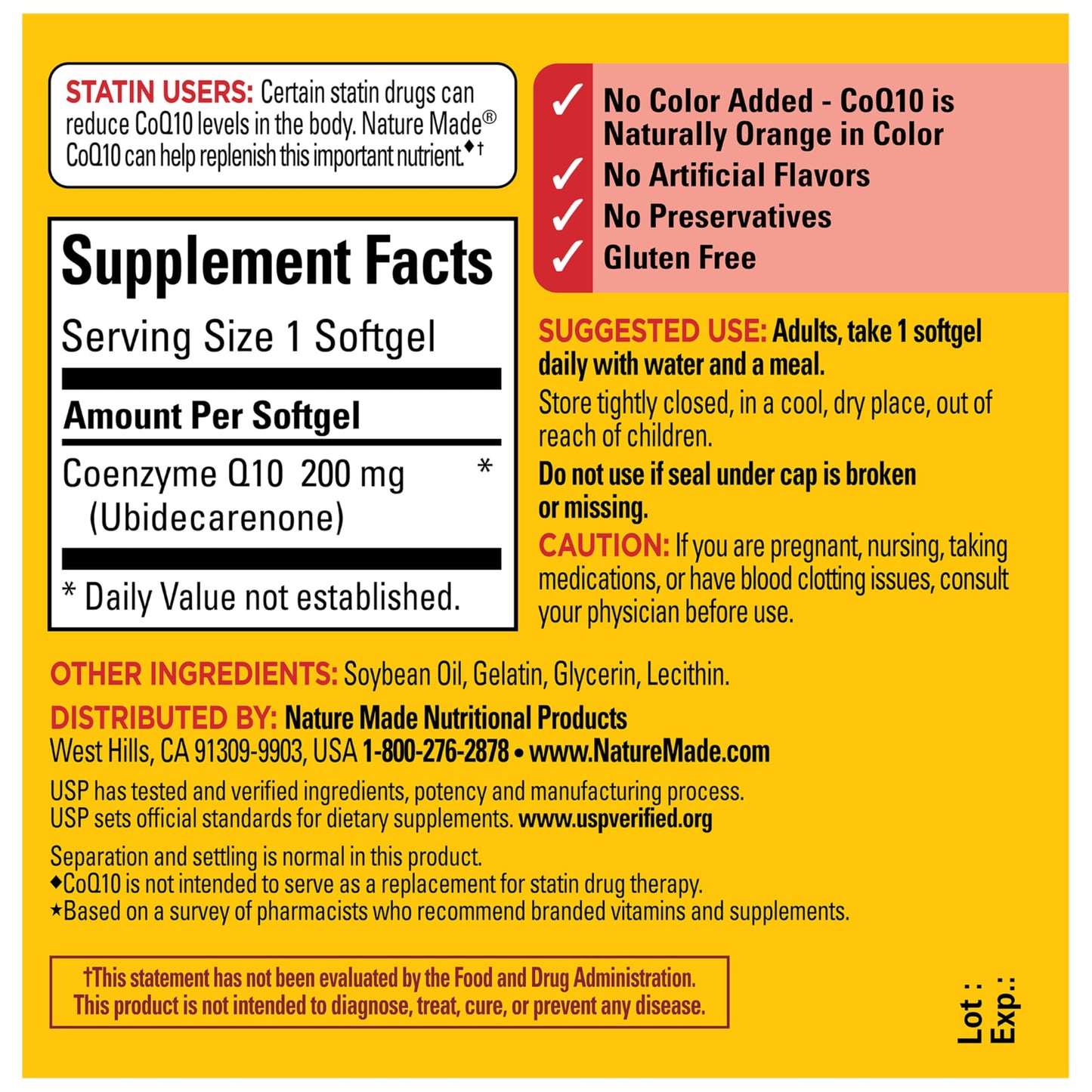 Nature Made CoQ10 200mg Softgels, 40 Softgels