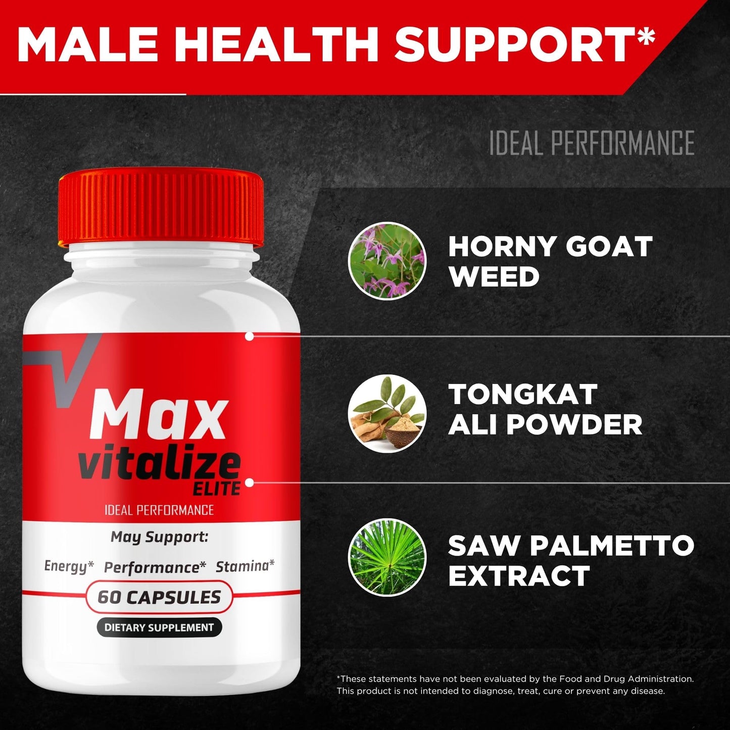 IDEAL PERFORMANCE Max Vitalize for Men, 180 Capsules
