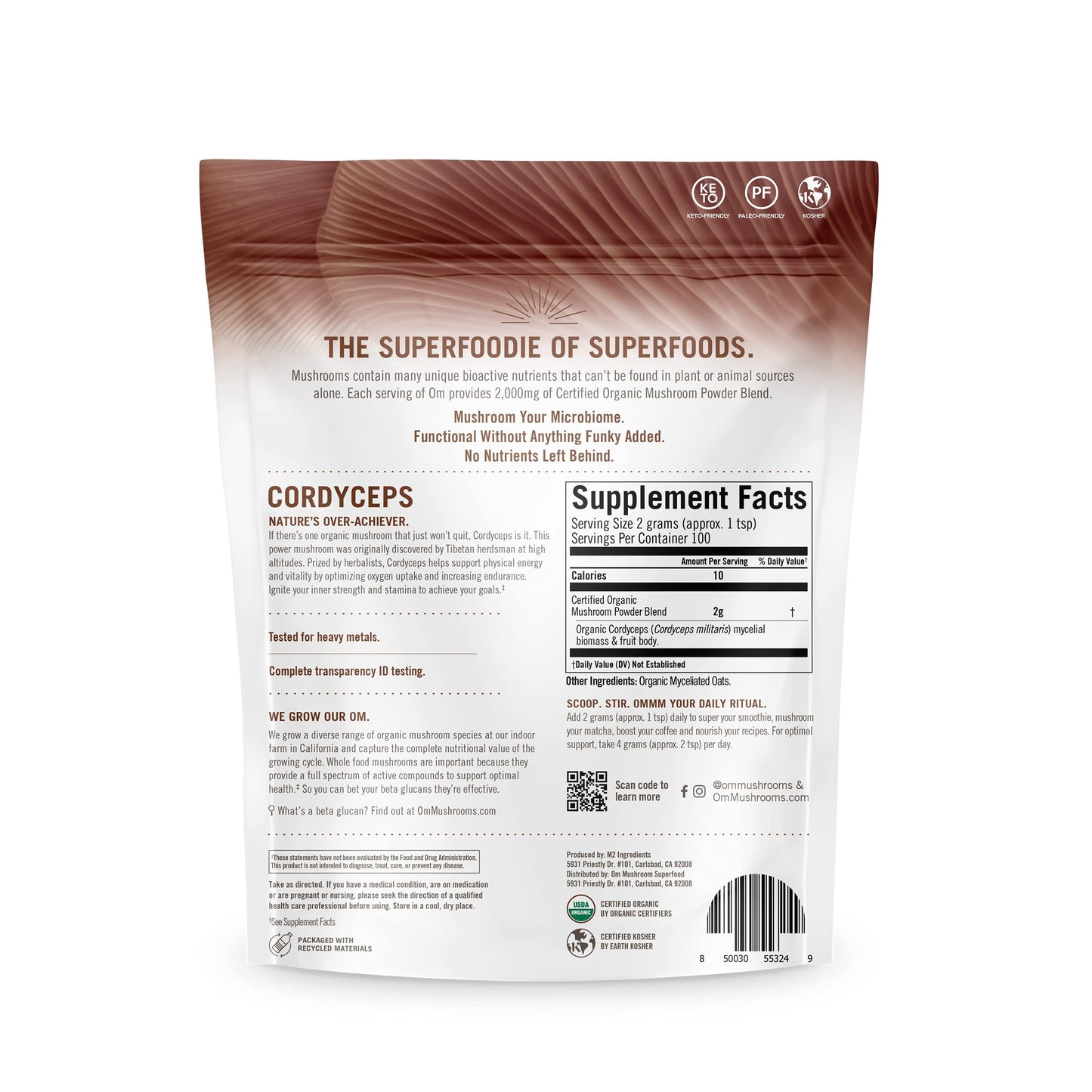 OM Mushroom Superfood Cordyceps Powder 7.04 oz