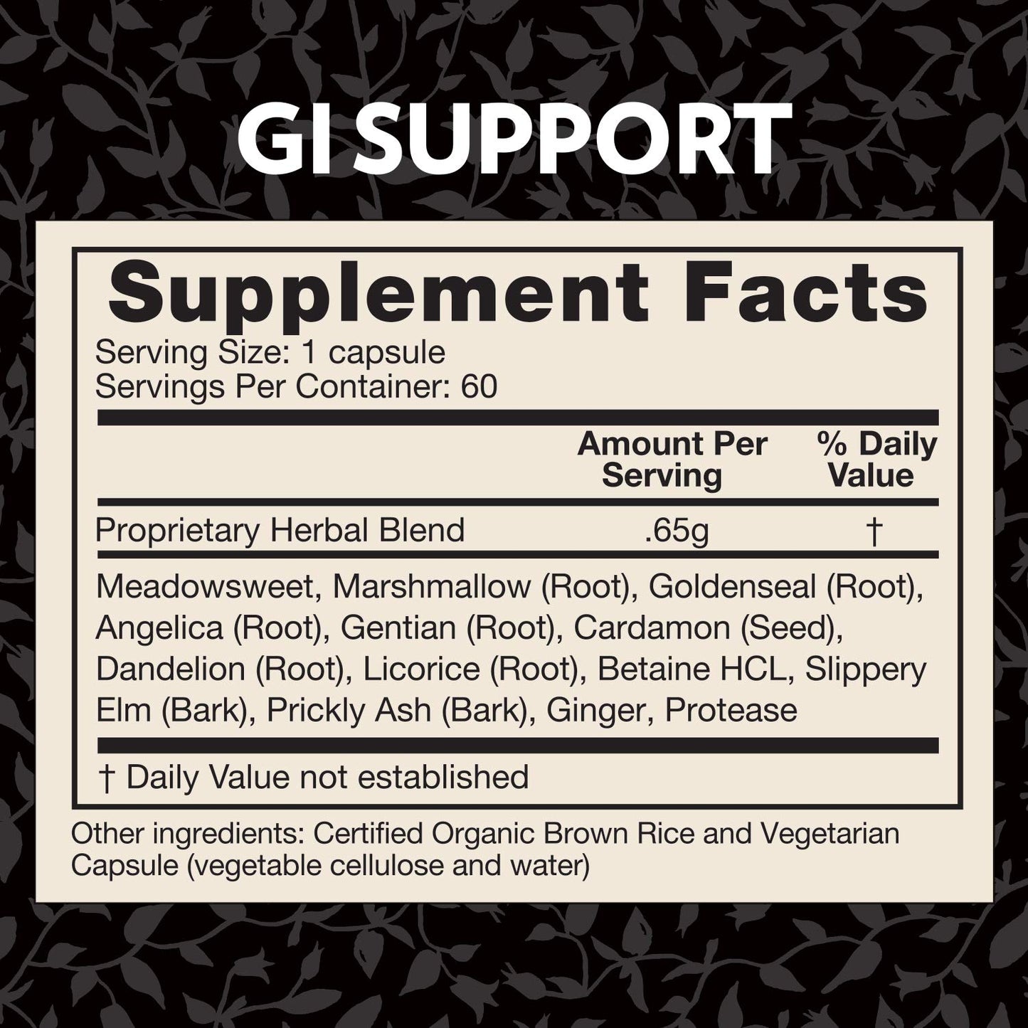 Crystal Star GI Support Supplement Capsule, 60 Count