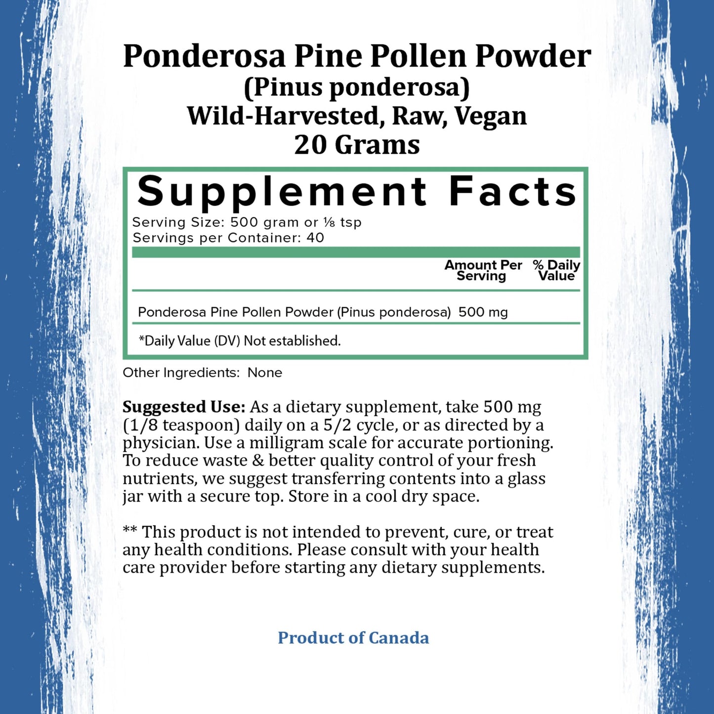 Holistic Bin Pine Pollen Powder, 0.71 Ounce