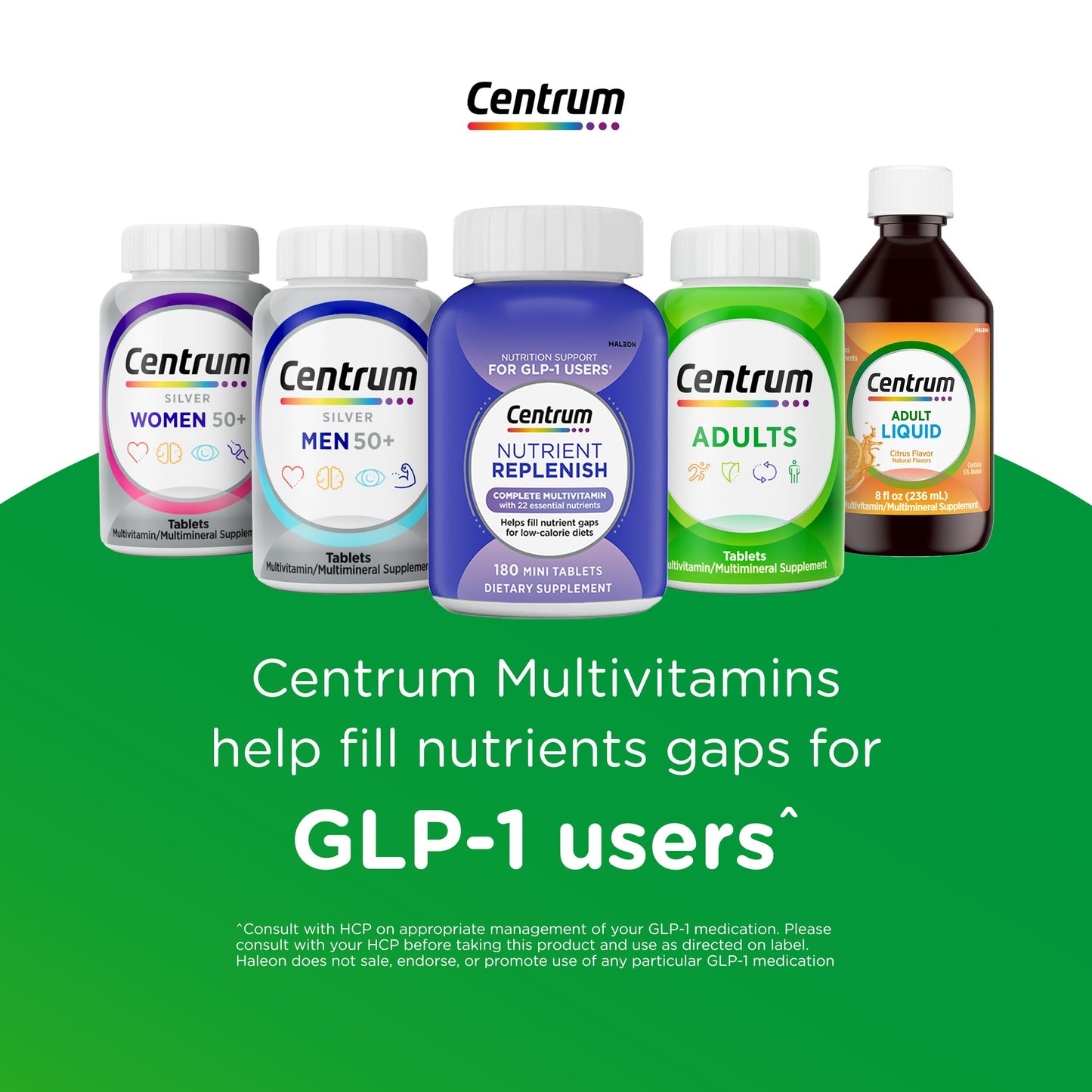 Centrum Minis Silver Multivitamin for Adults 50 Plus Multimineral Supplement Tablets 320