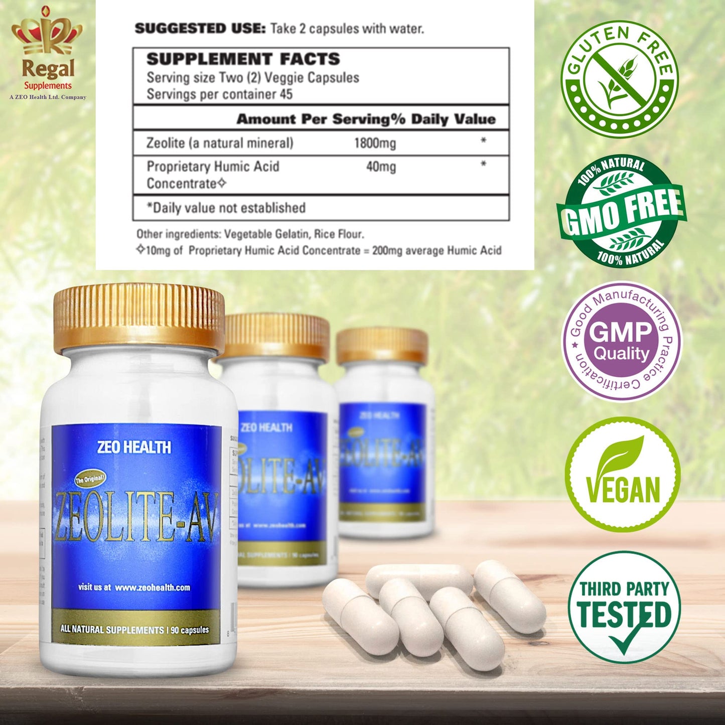 Zeo Health Zeolite–AV Capsules Capsule 90 Count