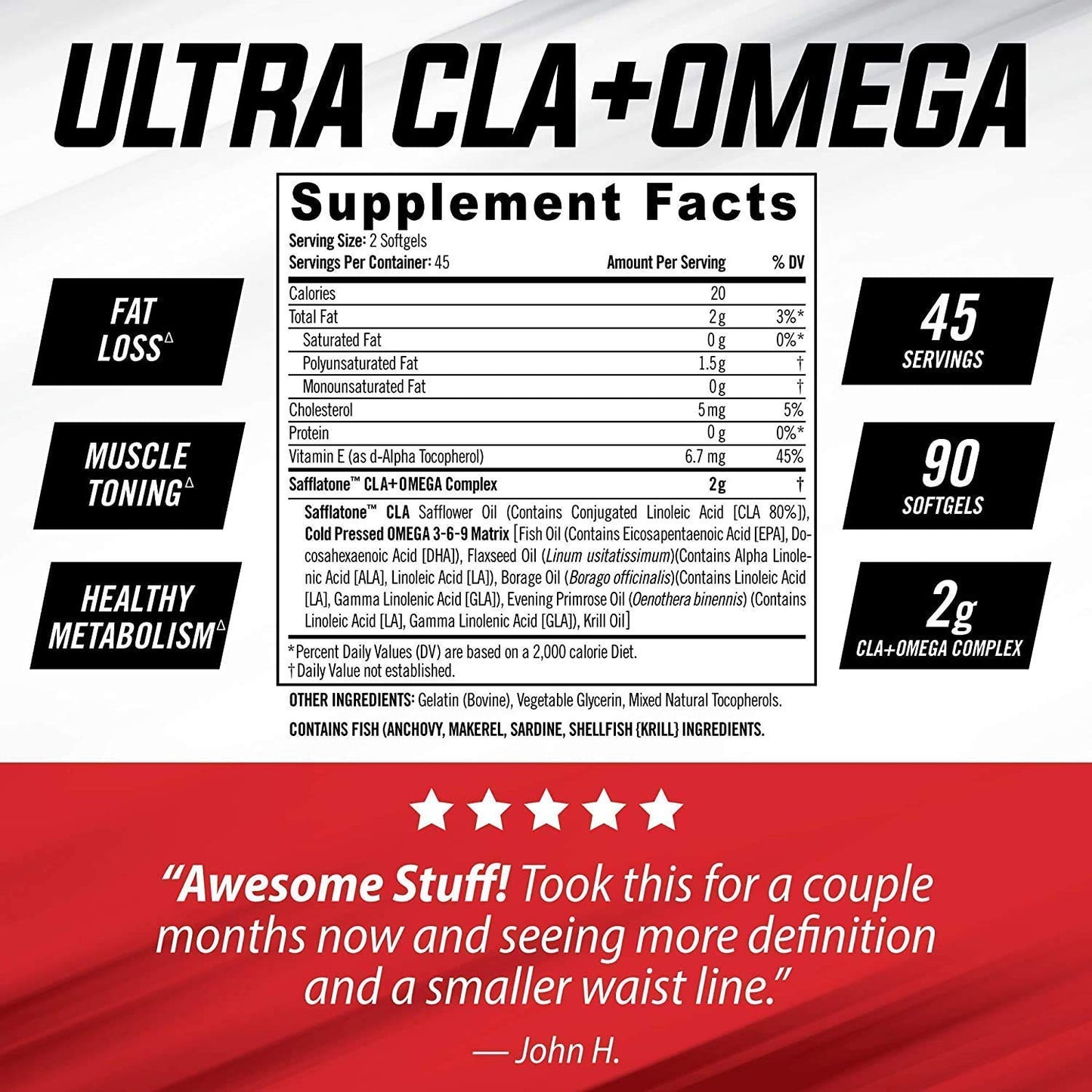 iSatori L-Carnitine LS3 Mixed Berry 1500mg (32 Servings) & Ultra CLA Softgels 90