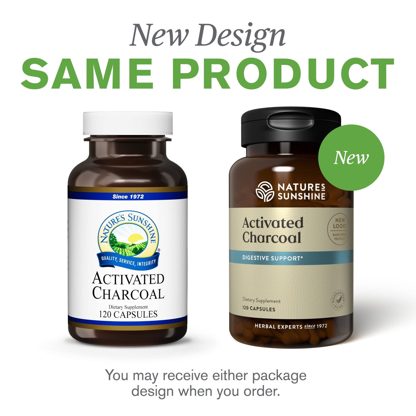 Nature's Sunshine Activated Charcoal Capsules 120 Count