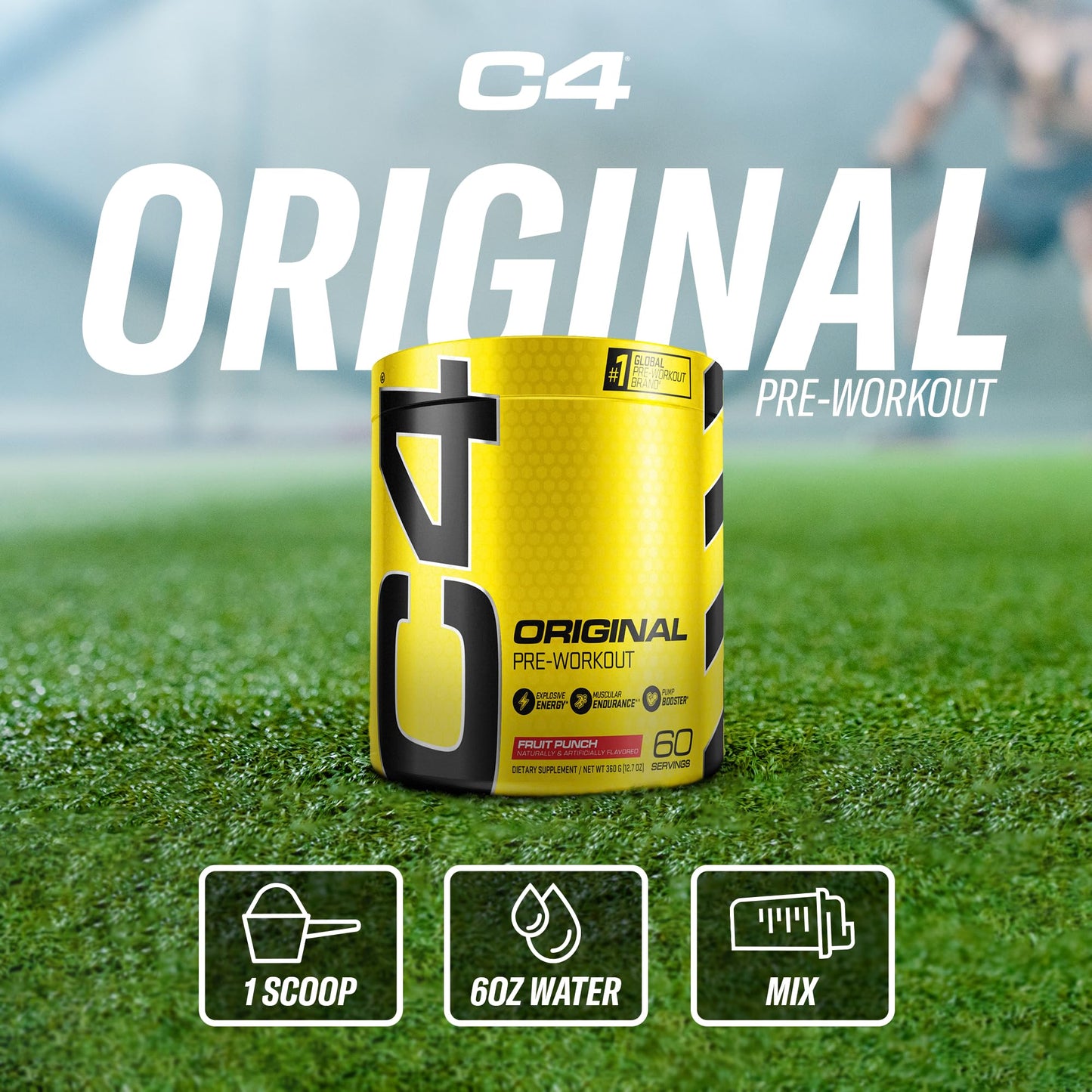 C4 Original Pre Workout Powder Fruit Punch 12.7 Ounce
