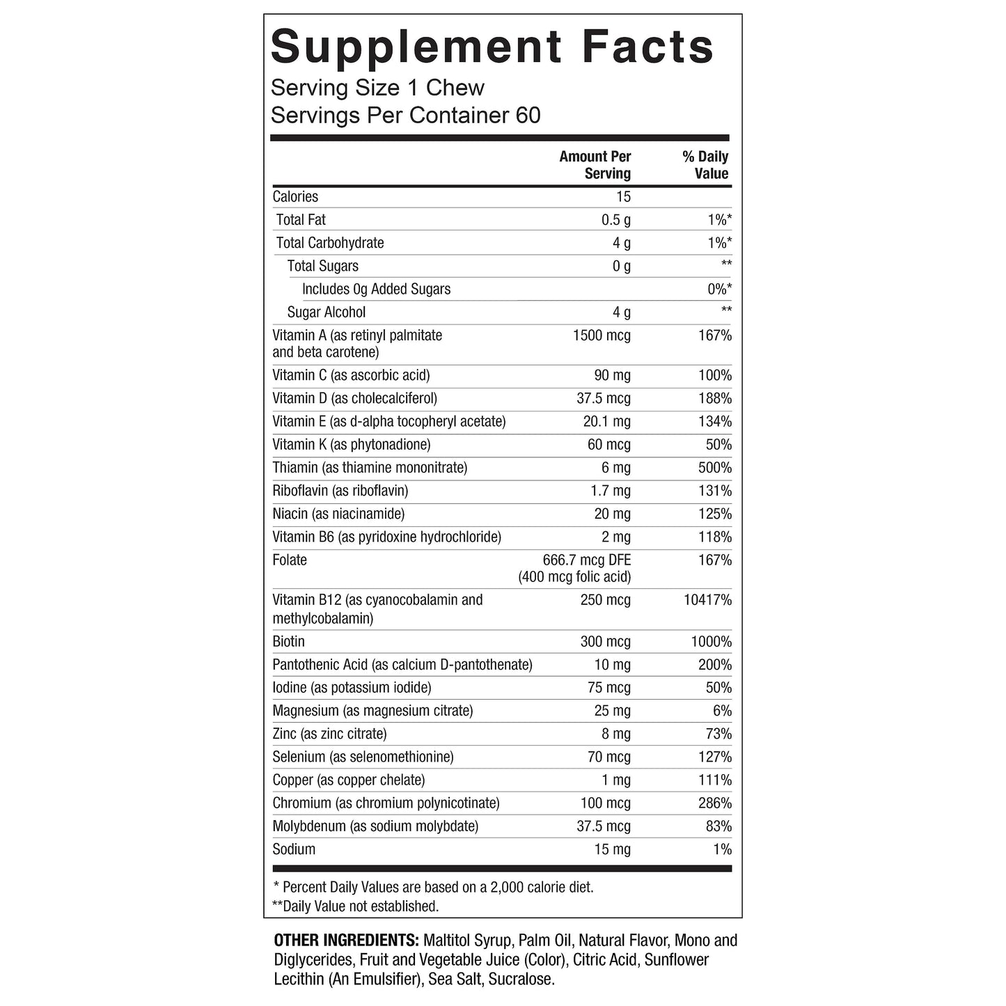 Celebrate Bariatric Supplements Bariatric Multivitamin Soft Chews Gummies 60 Count