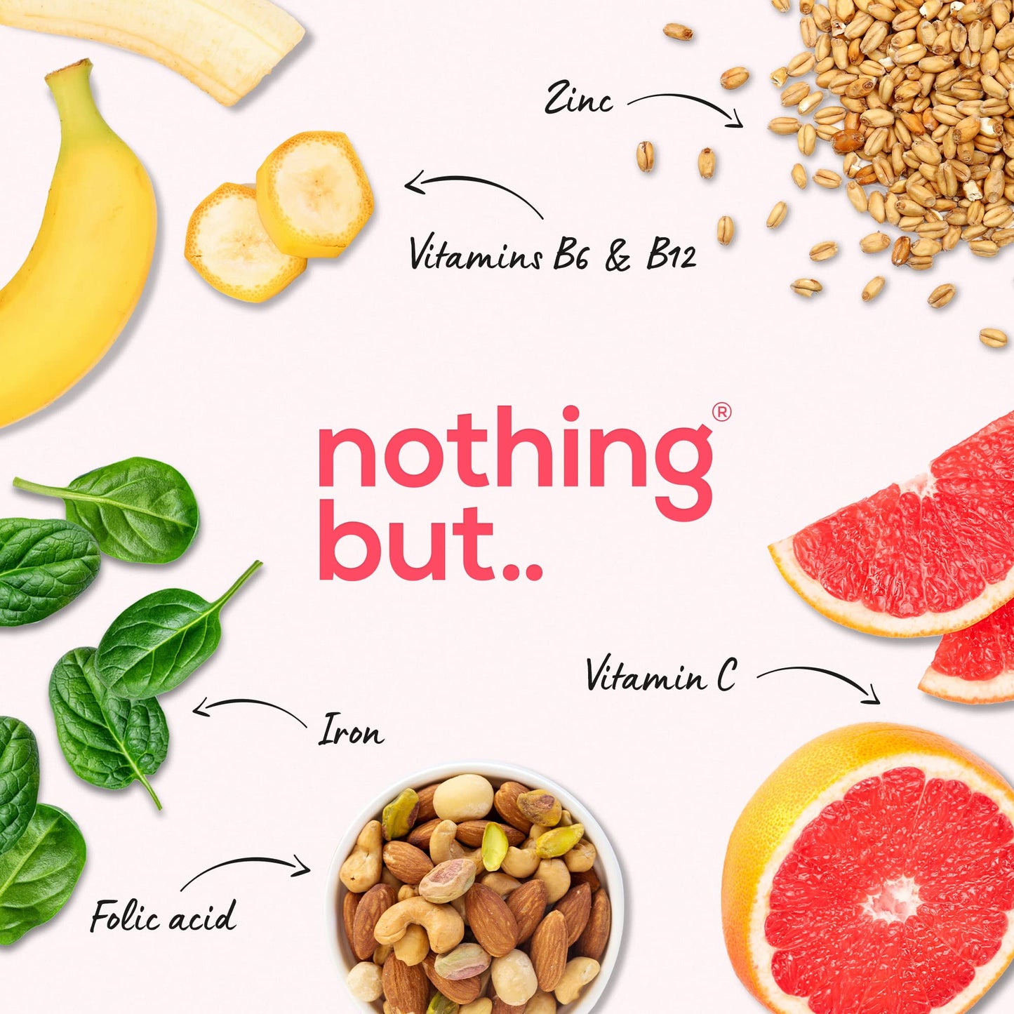 nothing BUT nutrition Women & Men Natural Iron Supplement Gummy 60 Count