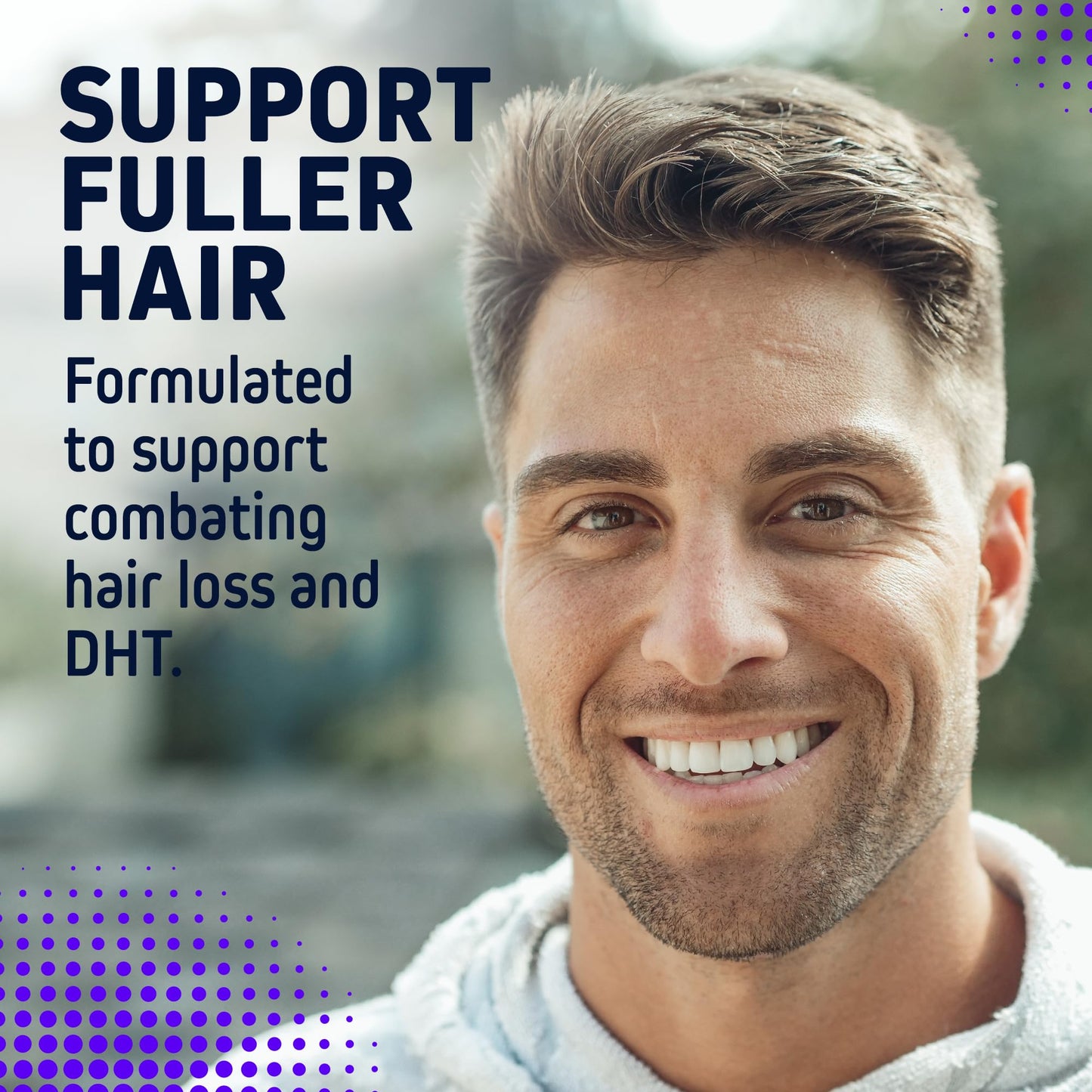 Herbtonics Dual Prostate & Hair Support for Men – Saw Palmetto, Beta-Sitosterol, Pumpkin Seed – Promotes Urinary Health & Natural DHT Blocking, 120 Capsules