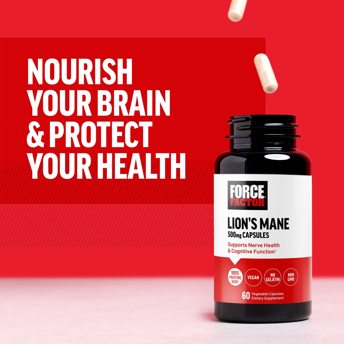 Force Factor Lion's Mane Supplement Capsules, 60 Count