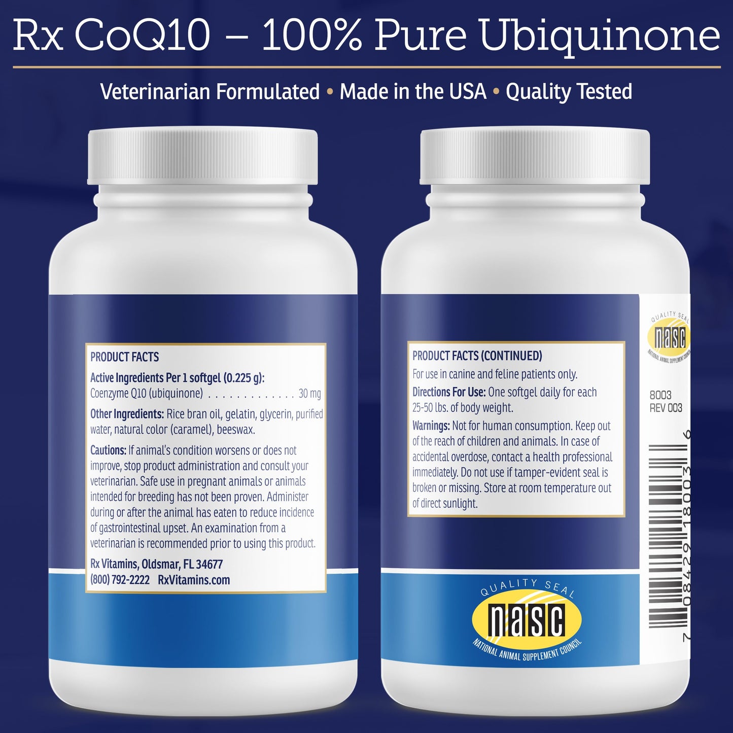 Rx Vitamins CoQ10 Soft Gels 30 Count