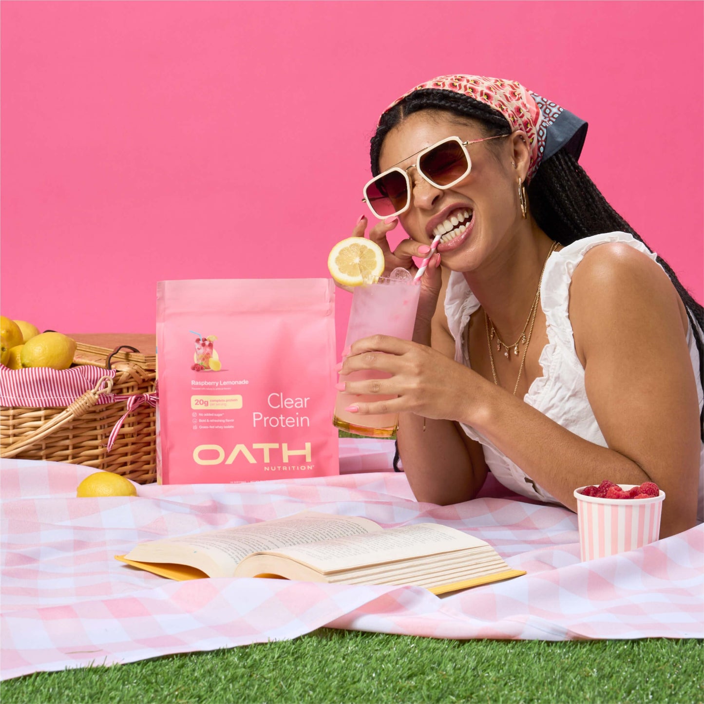 Oath Nutrition Clear Whey Isolate Protein Powder Raspberry Lemonade, 17.8 oz
