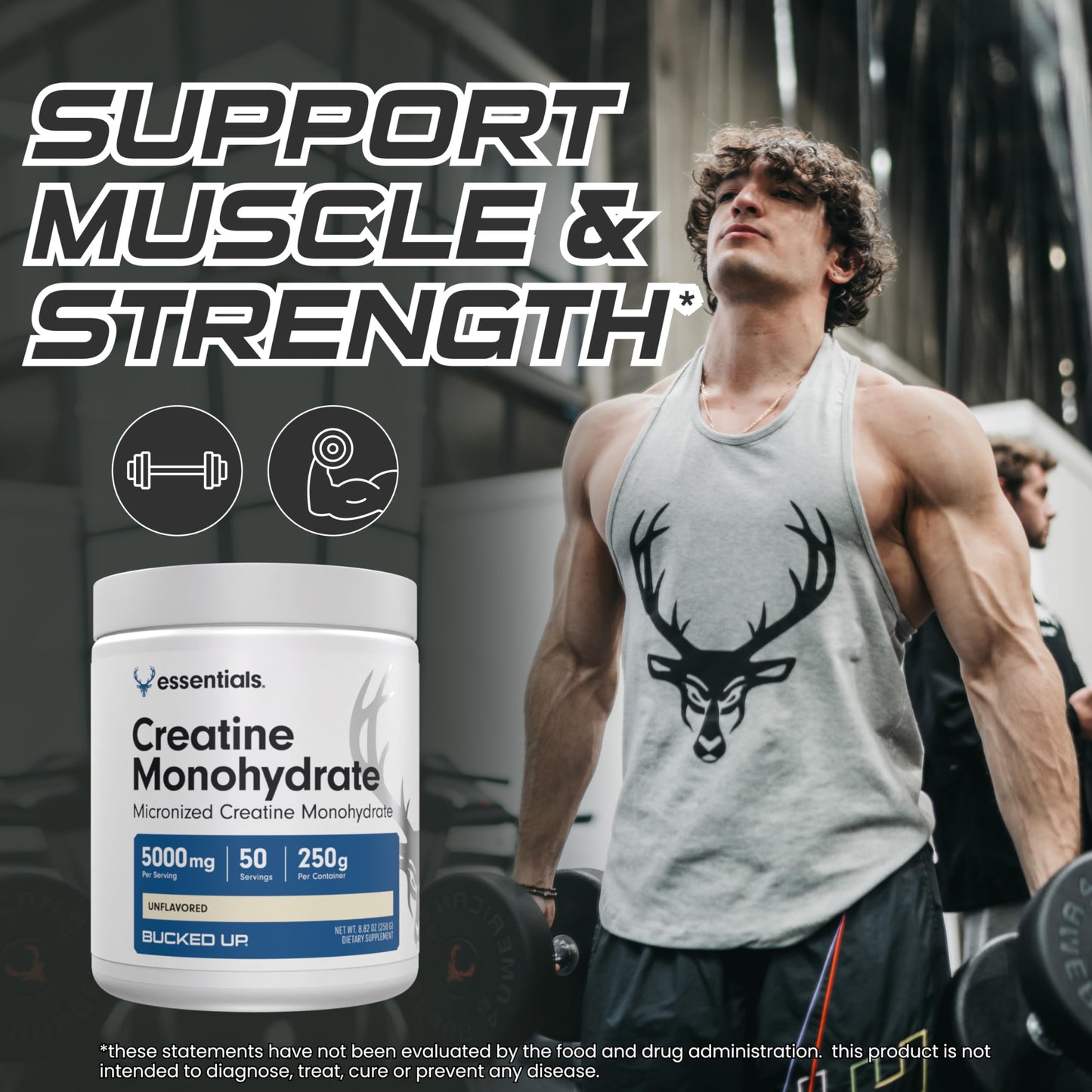 Bucked Up Pure Micronized Creatine Monohydrate Powder 8.82