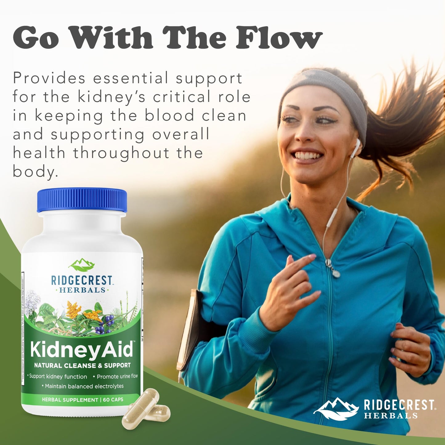 RidgeCrest Herbals KidneyAid Kidney Health Support Capsule, 60 Capsules
