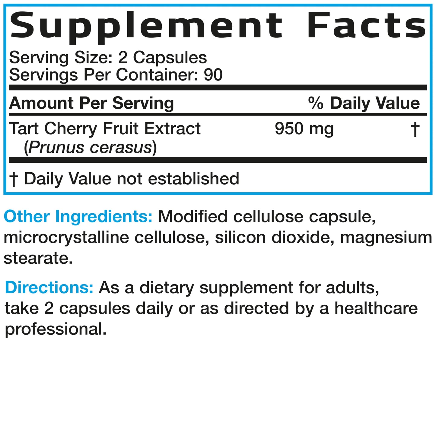 Bronson Tart Cherry Maximum Strength Capsules, 180 Count