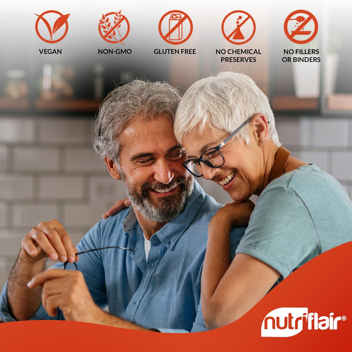 NutriFlair Vitamin D3 (5000iu/125mcg) + K2 (Mk7) Capsules, 90 Count