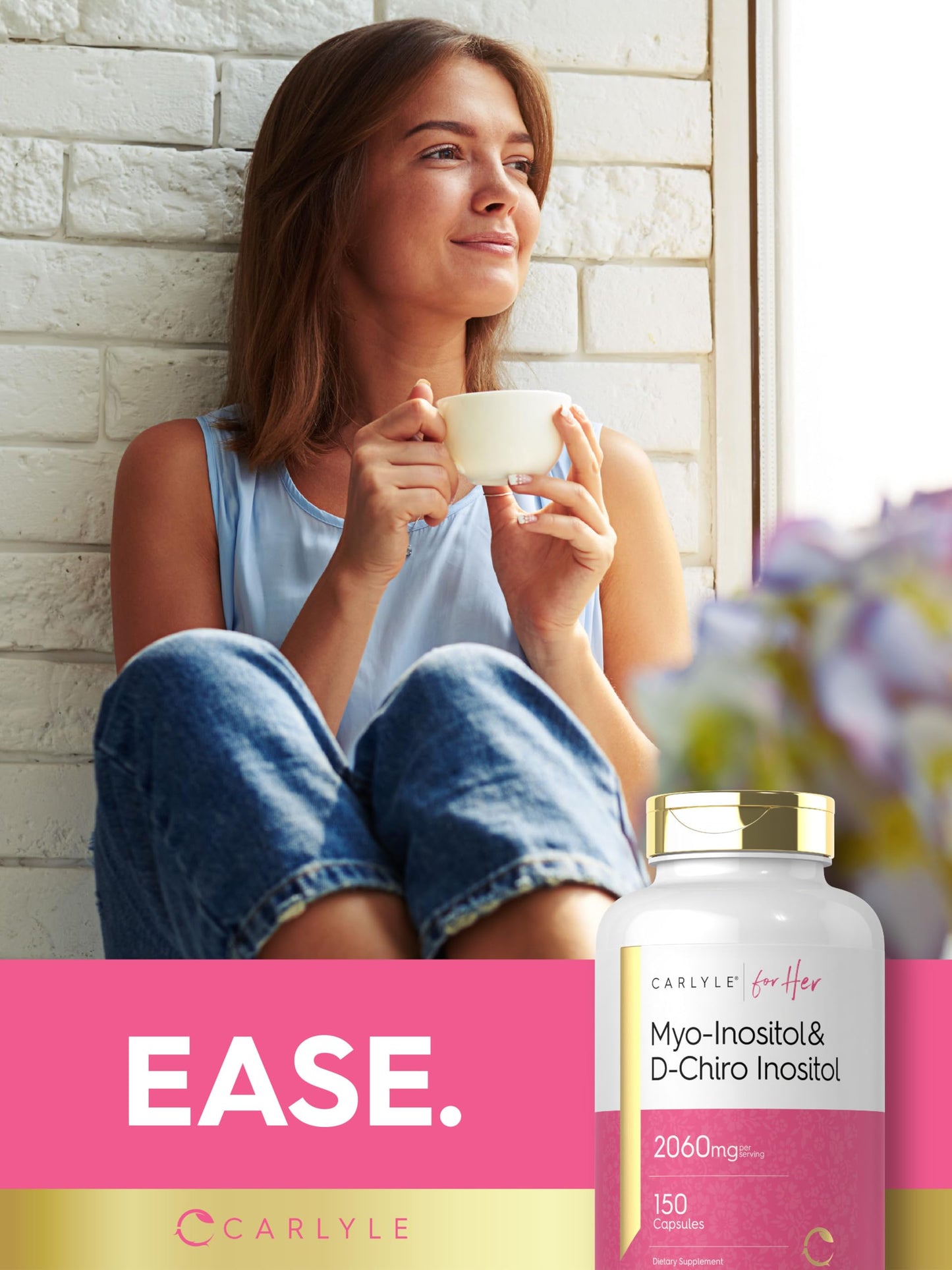 Carlyle Myo-Inositol & D-Chiro Inositol Supplement for Women Capsules 150 Count