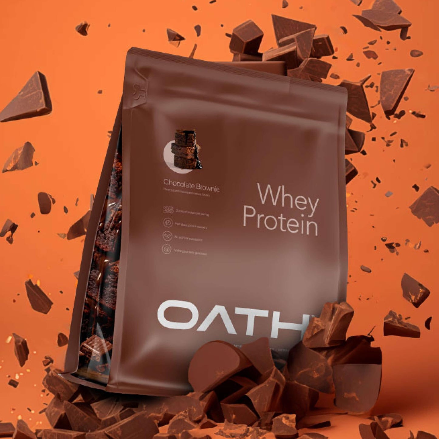Oath Nutrition Whey Protein Powder Chocolate Brownie, 32 Servings