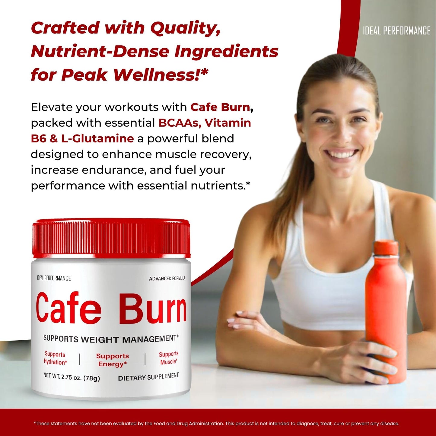 IDEAL PERFORMANCE Cafe Burn Powder 6 oz