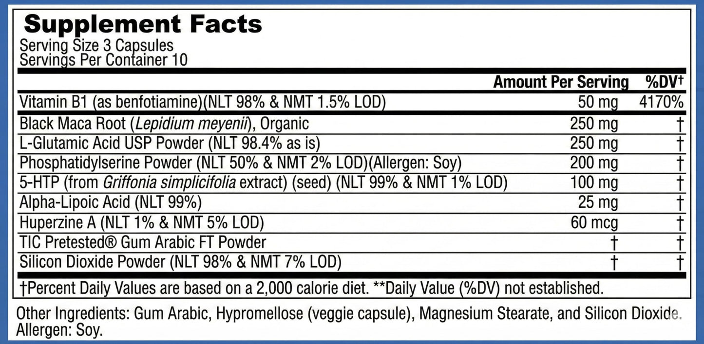 FOG OFF Brain Fog Supplement Capsule 30 Count