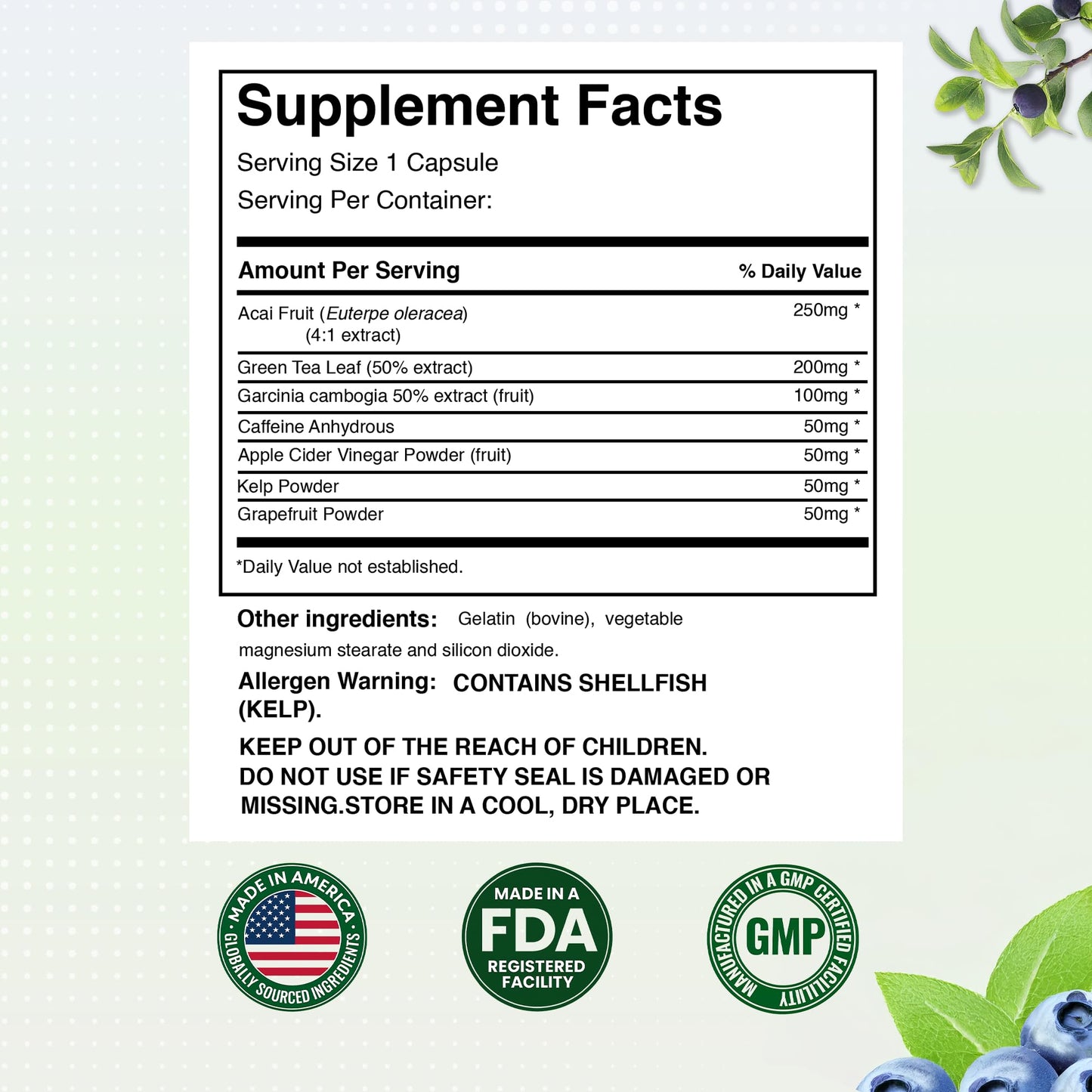 Brazilian Belle Thermogenic Fat Burner for Women Advanced Weight Loss Pills with Green Tea, Garcinia Cambogia & Natural Caffeine – Boost Energy, Support Fat Metabolism Capsules 60
