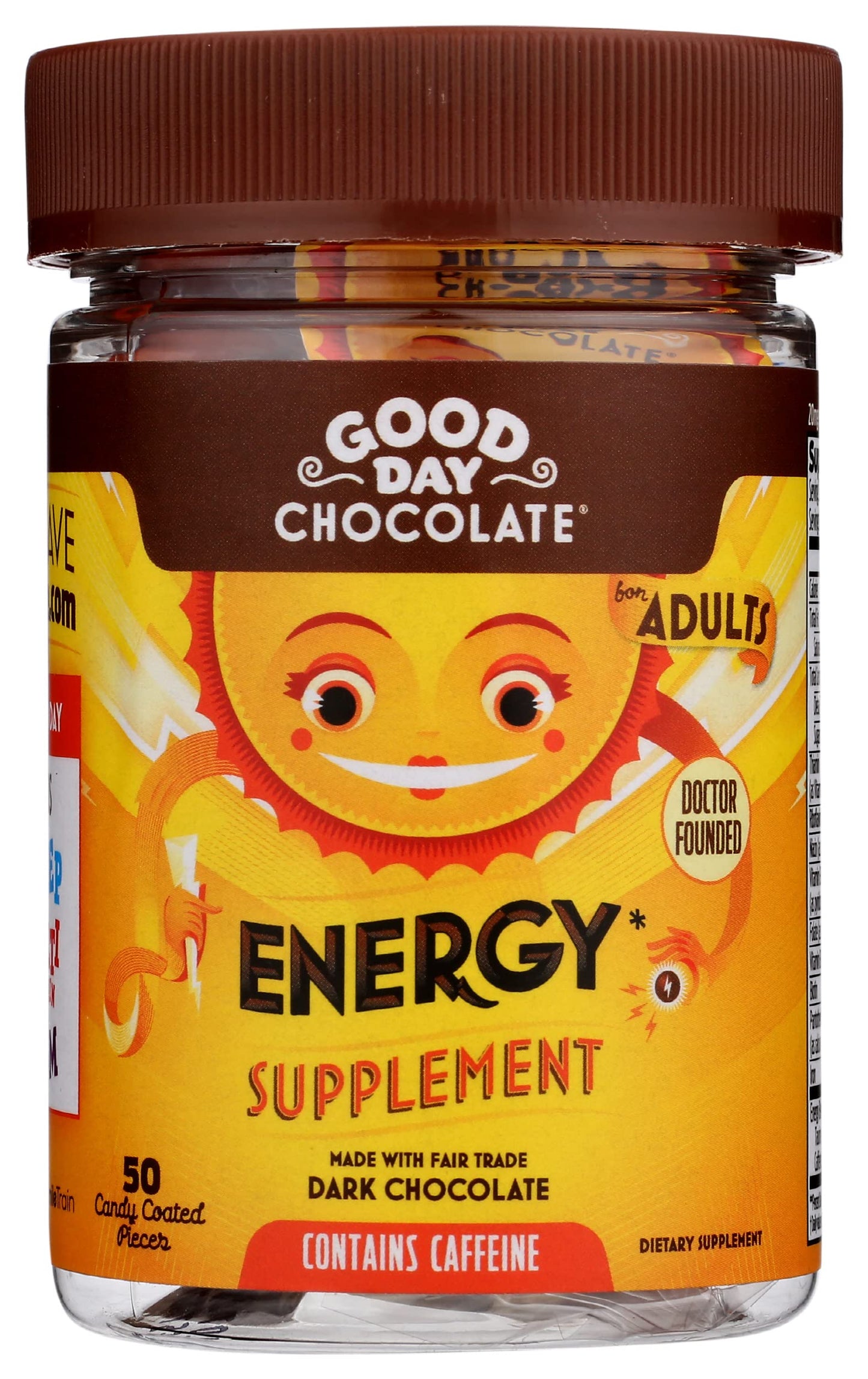 Good Day Chocolate Energy Gummies, 50 Count