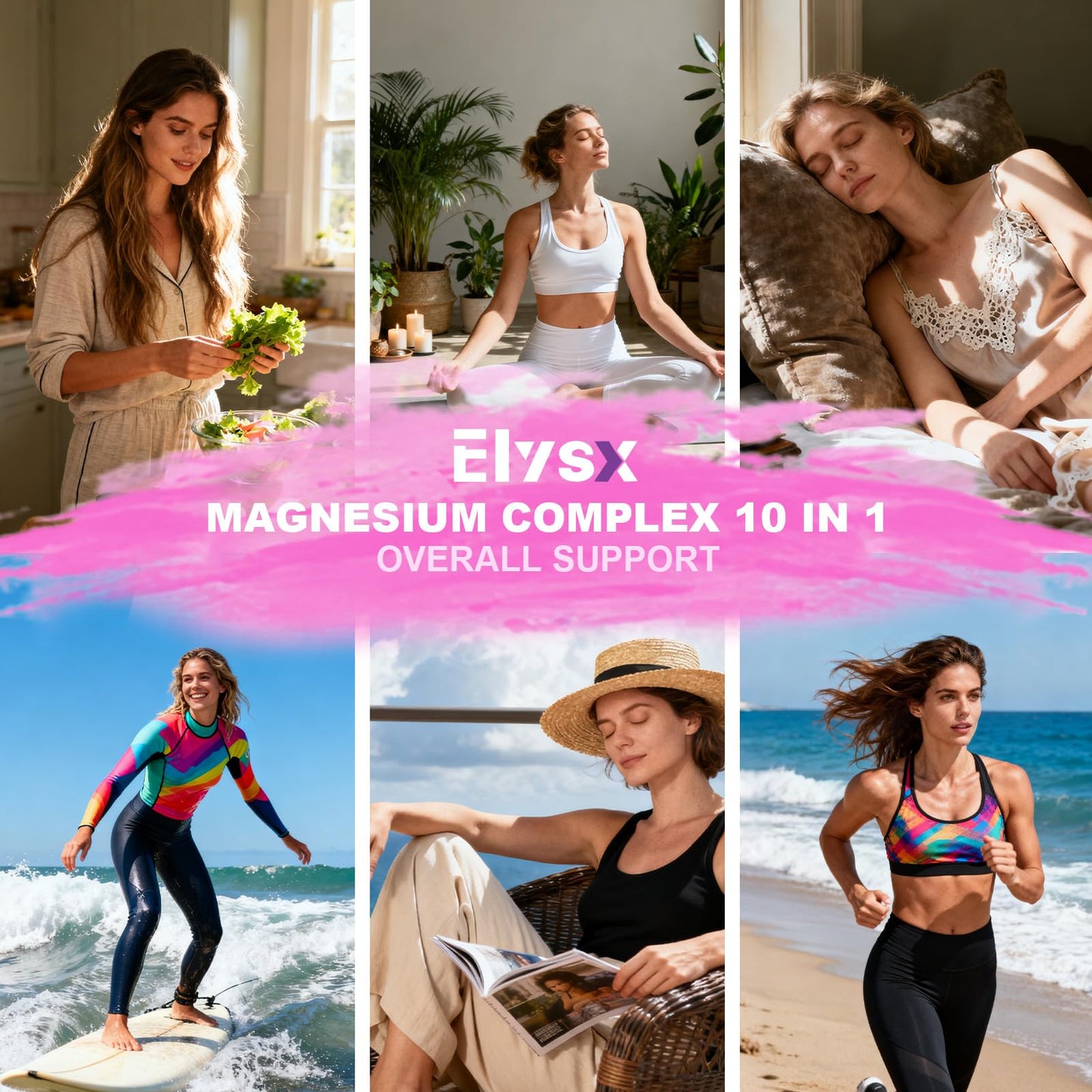 Elysx Magnesium 10-in-1 500mg Complex Capsules, 120 Count