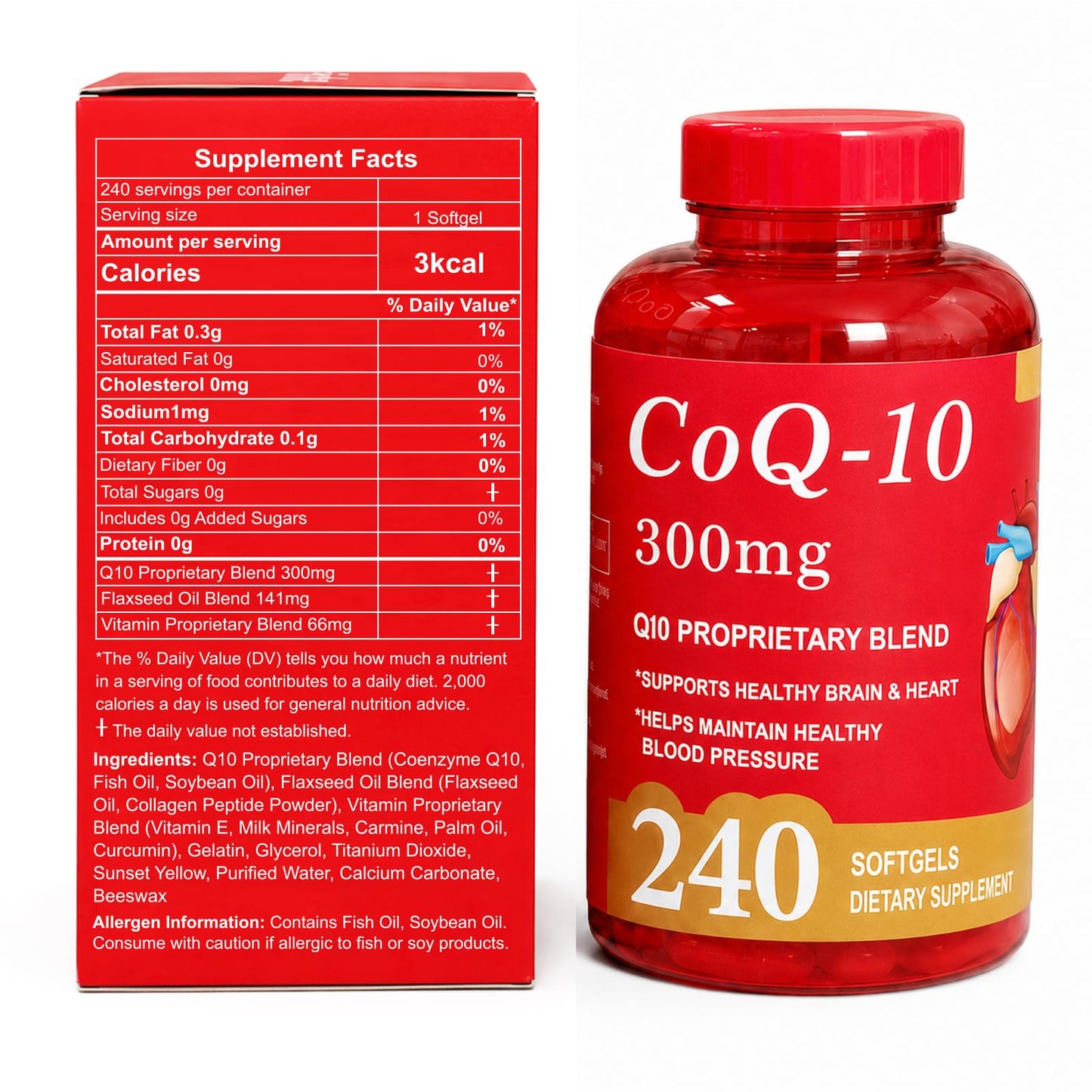 Dr. HR CoQ10 300mg Softgel 240 Count