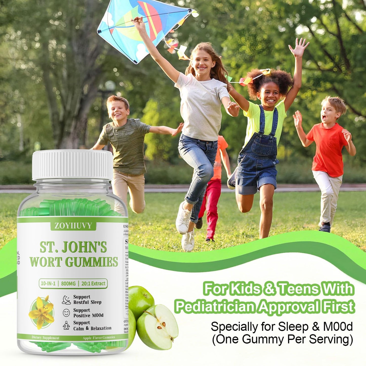 ZOYIIUVY St John's Wort Gummies 800mg 60 Count