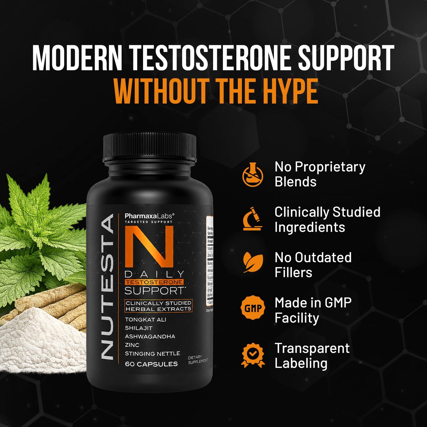 Nutesta Men's Support Supplement Capsules 60 Count