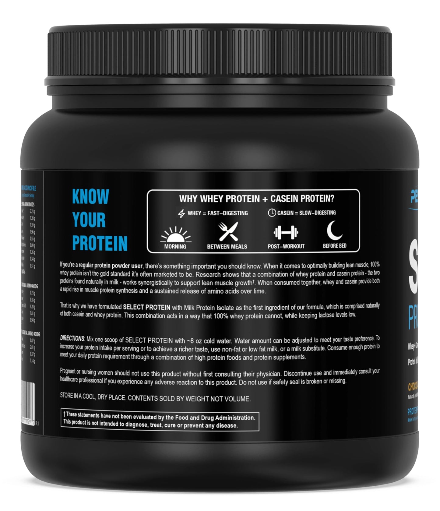 PEScience Select Protein Powder - Whey and Casein Blend, Chocolate Peanut Butter Cup, 17.2 oz (1.08 lb)