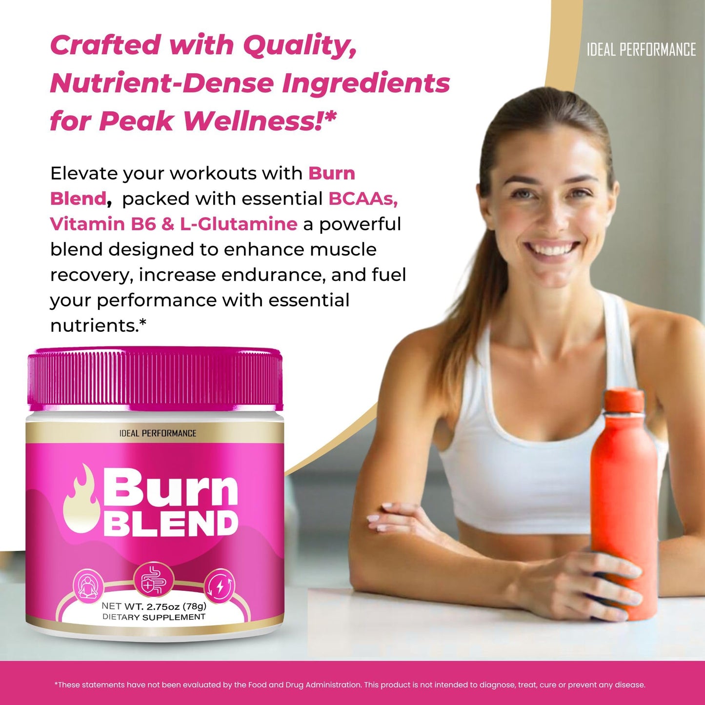 IDEAL PERFORMANCE Burn Blend Powder, 13.75 oz (Pack of 5)