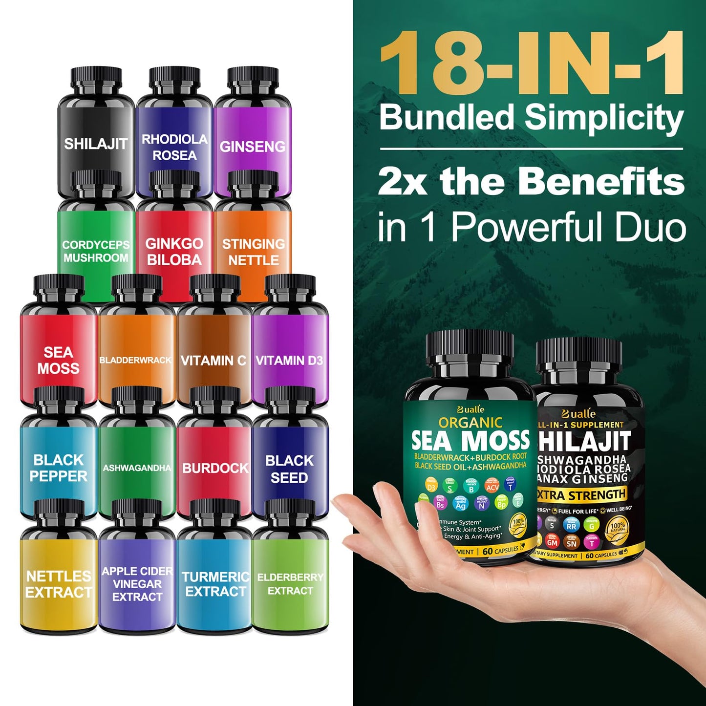 Bualle Shilajit Capsules 120 Capsules