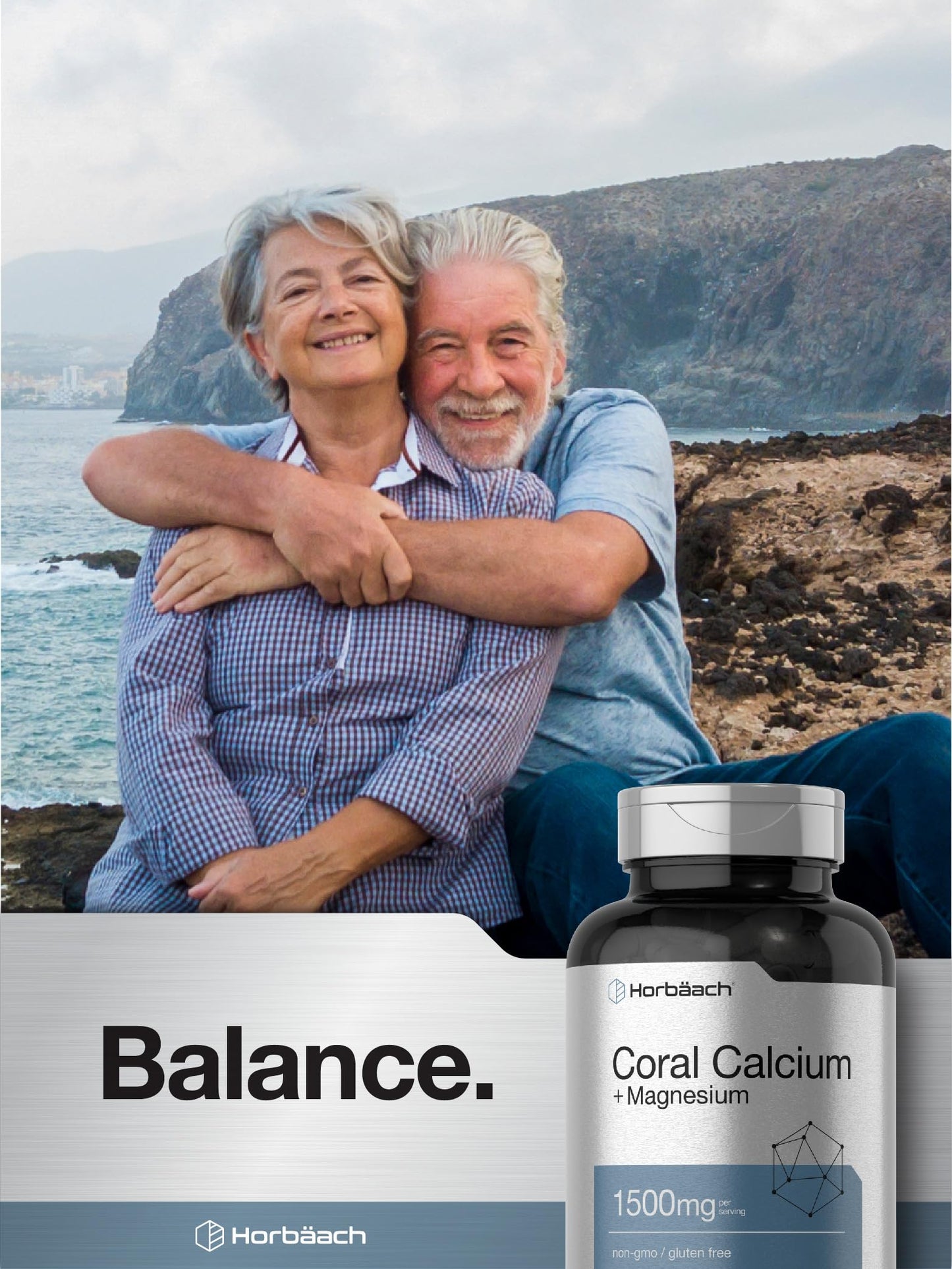 Horbäach Coral Calcium 1500mg Capsules, 150 Count