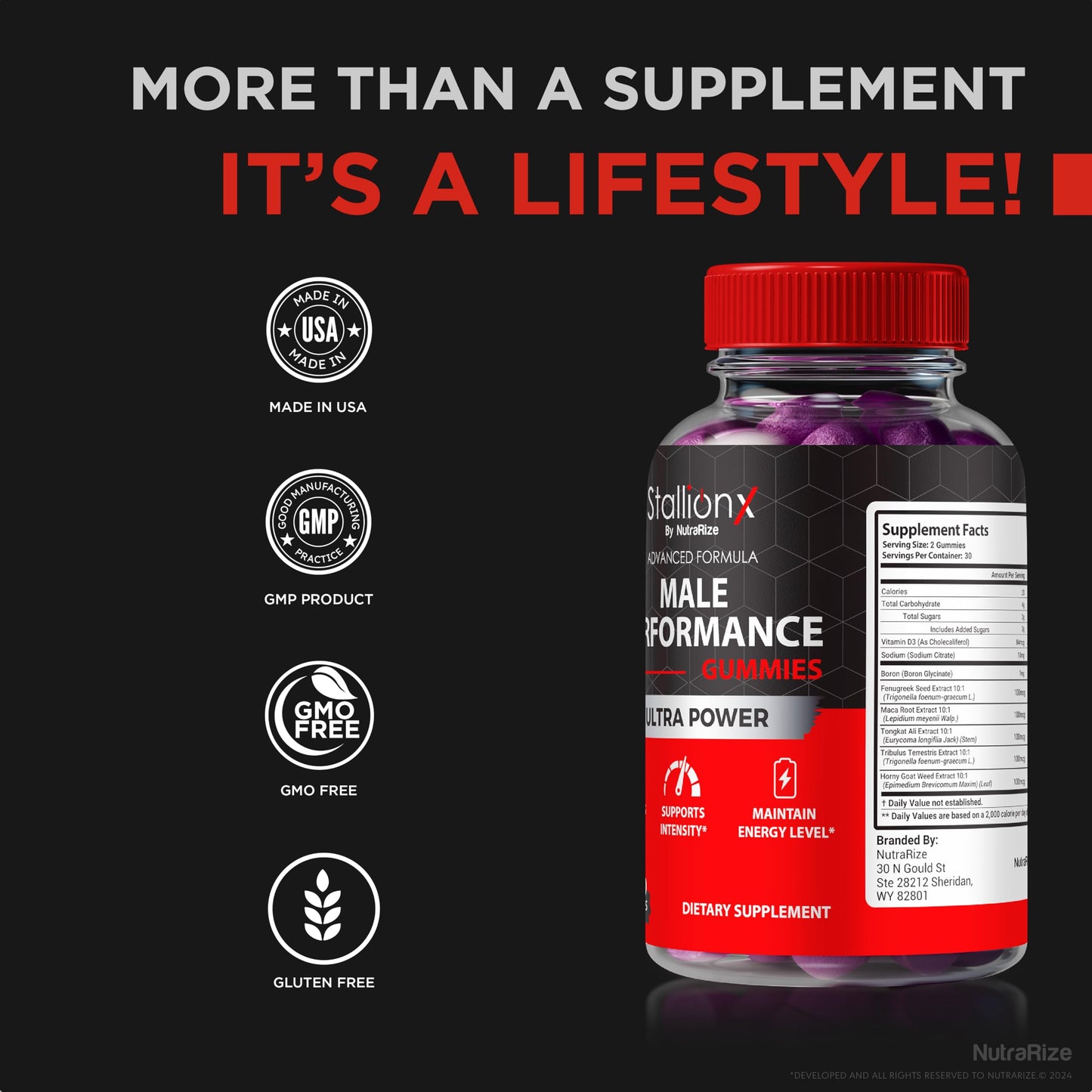 NutraRize Stallion X Gummies 60 Count