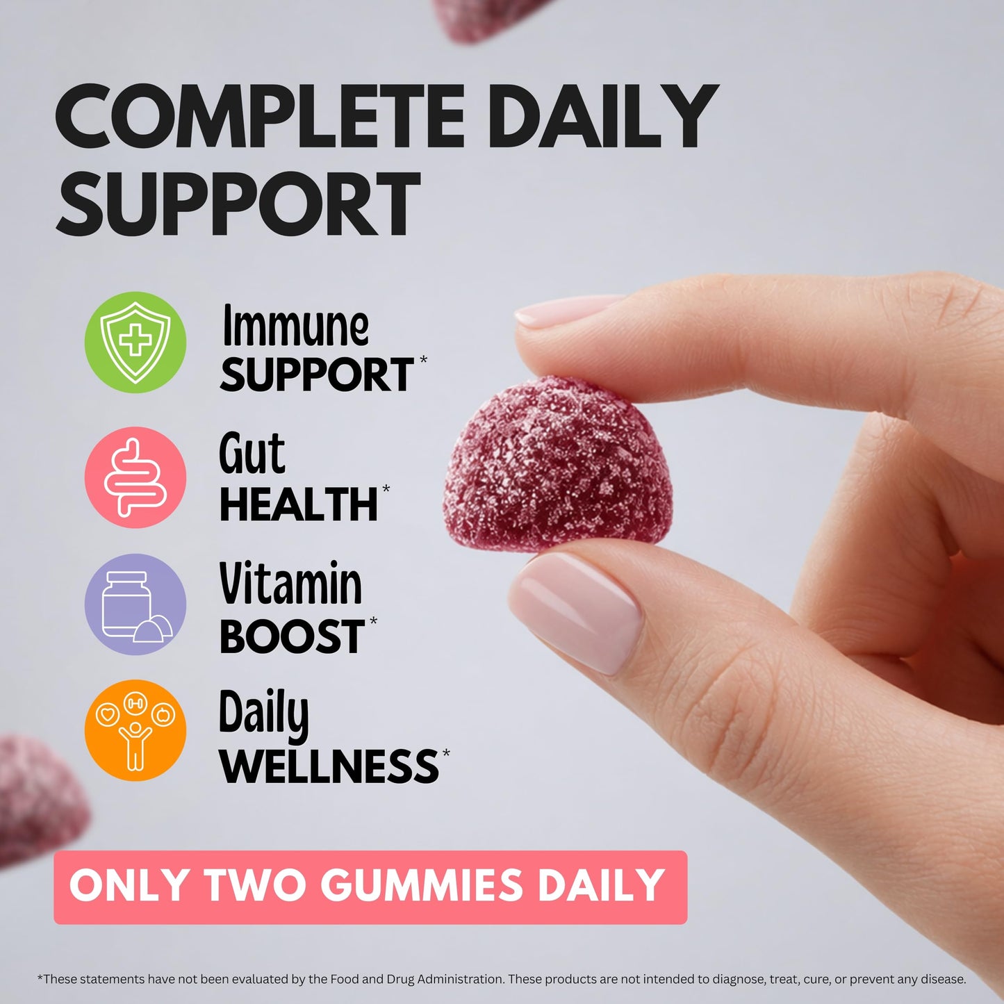 Viteey Multivitamin Gummies 8-in-1 Immune Support with Probiotics, 60 Gummies