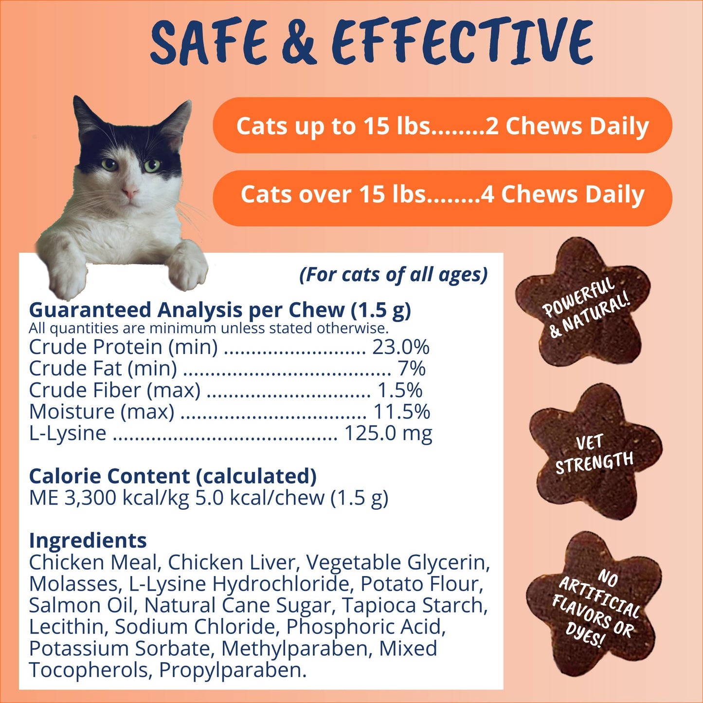 Under the Weather Cat L-Lysine Soft Chews, 60 Count