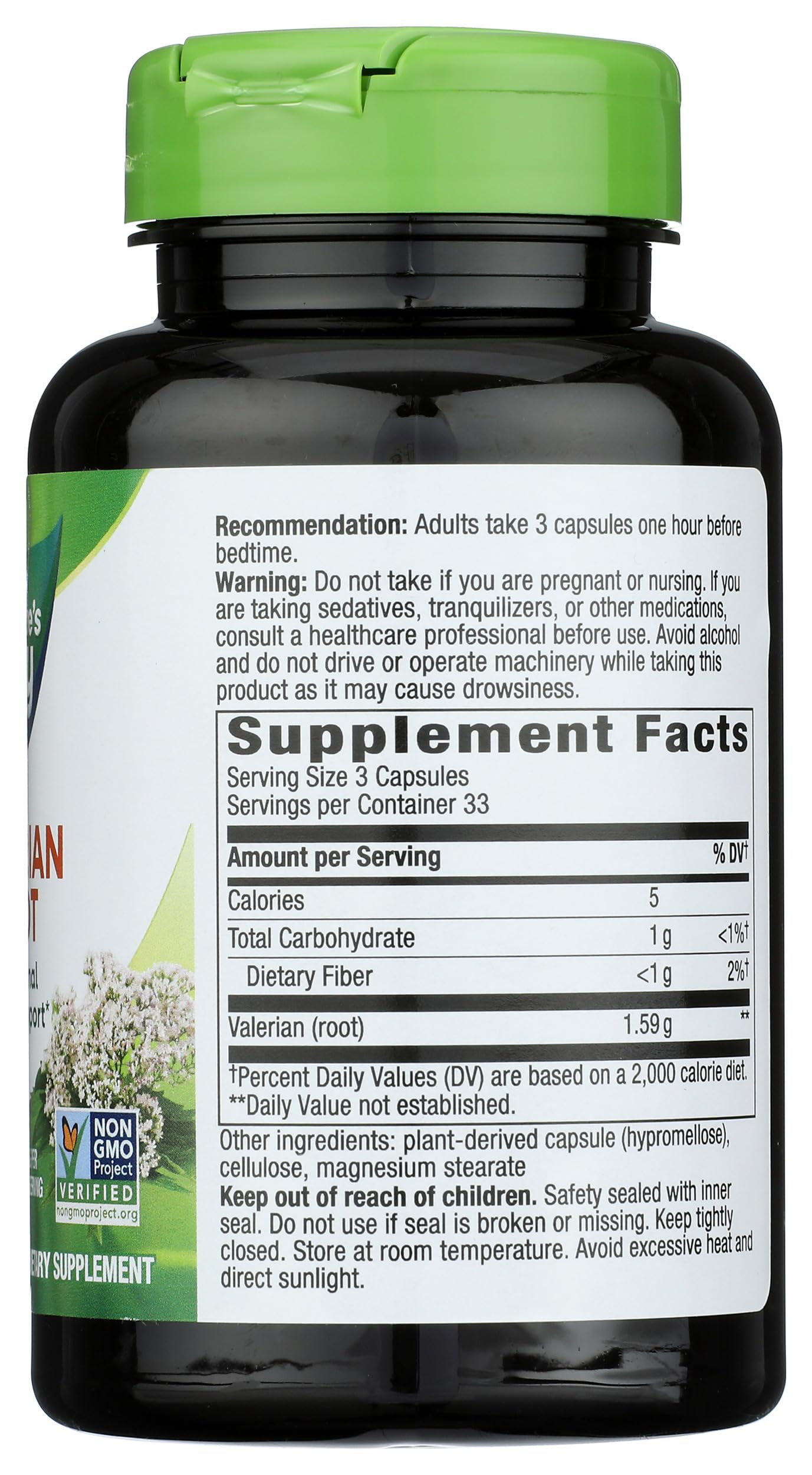 Nature's Way Valerian Root Capsules 100 Count