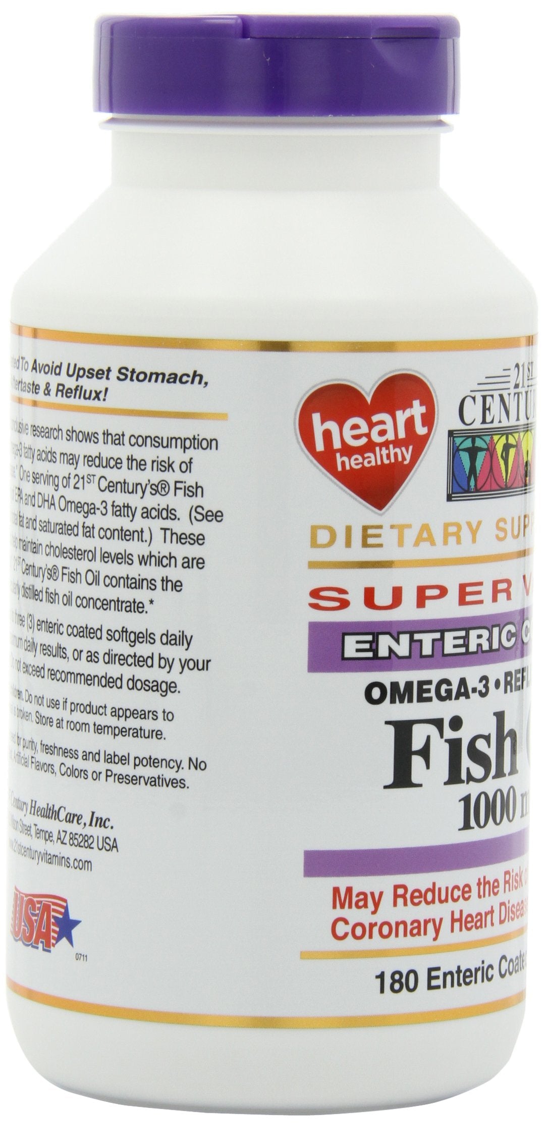 21st Century Fish Oil 1000 mg Enteric Coated Softgels 360