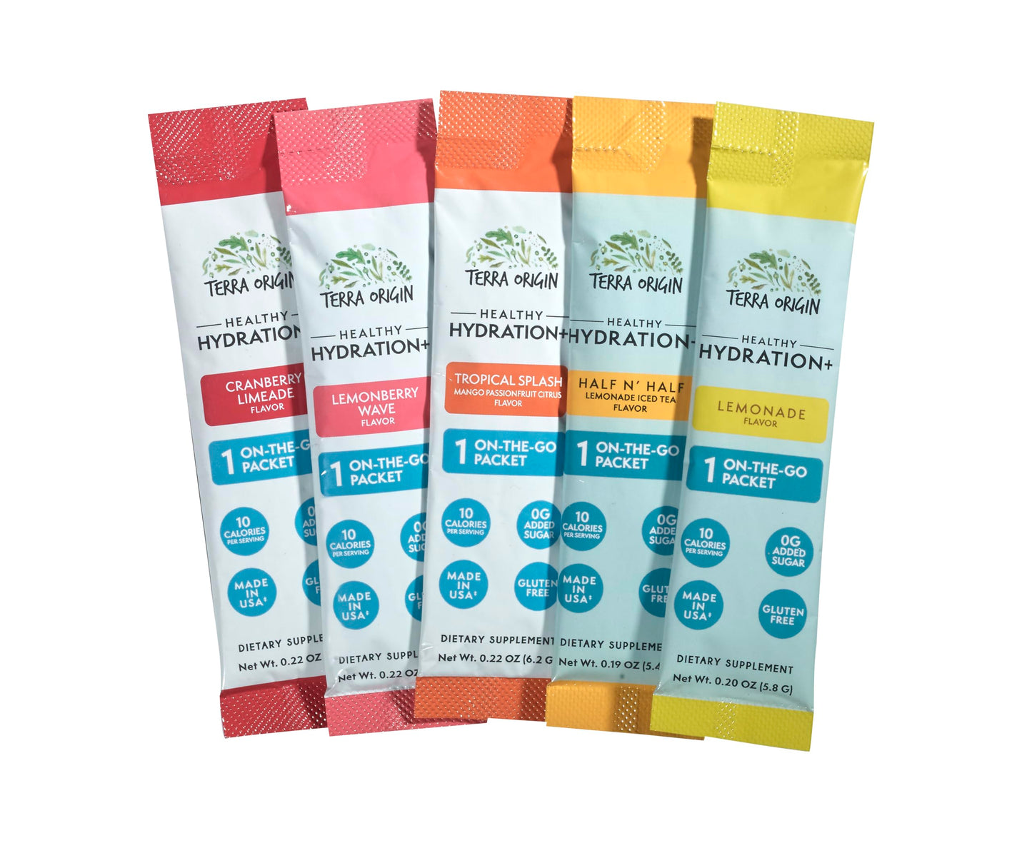 TERRA ORIGIN Healthy Hydration+ Tropical Splash Electrolyte Powder Packets, 6.56 Ounce