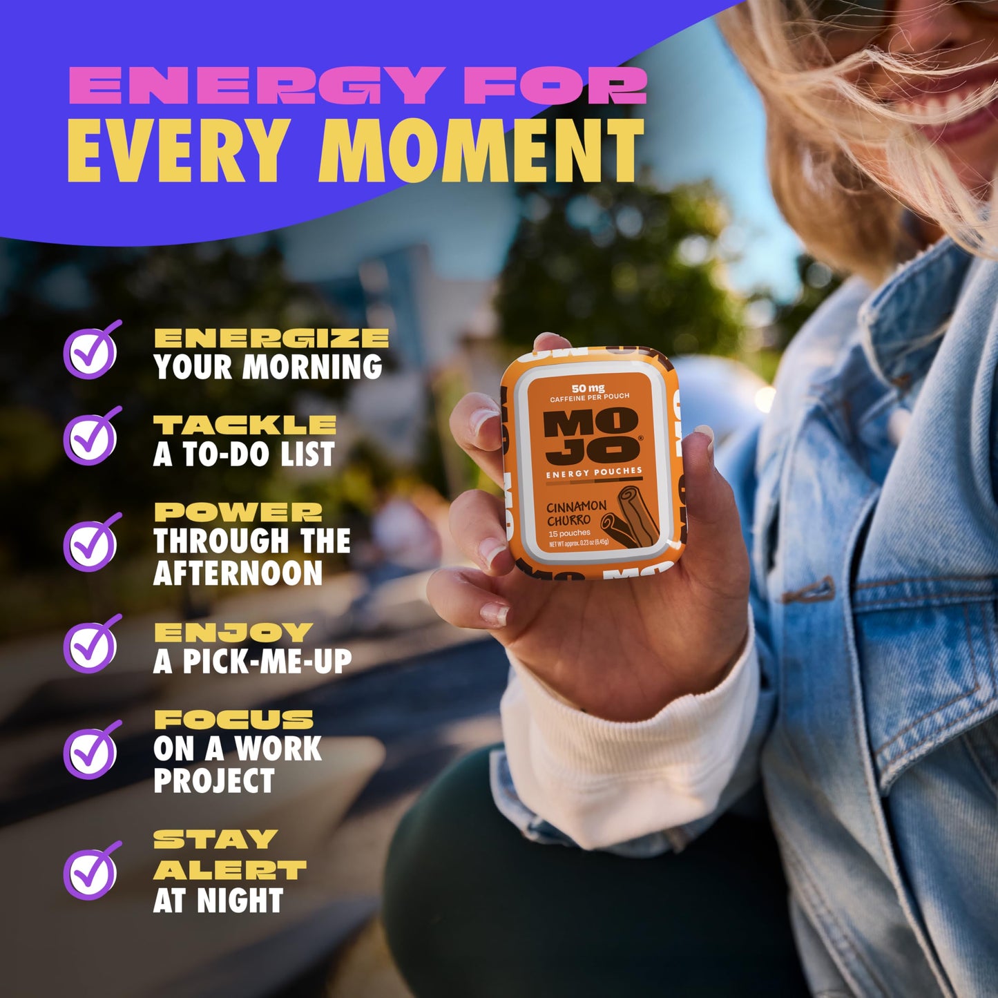 MOJO Energy 50mg Caffeine Capsules, 75 Capsules
