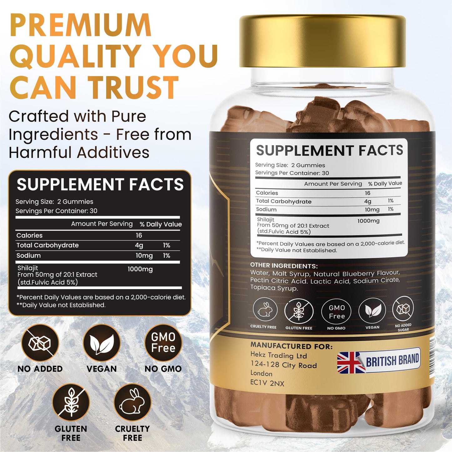 FUELE+ Shilajit Gummies 60 Count